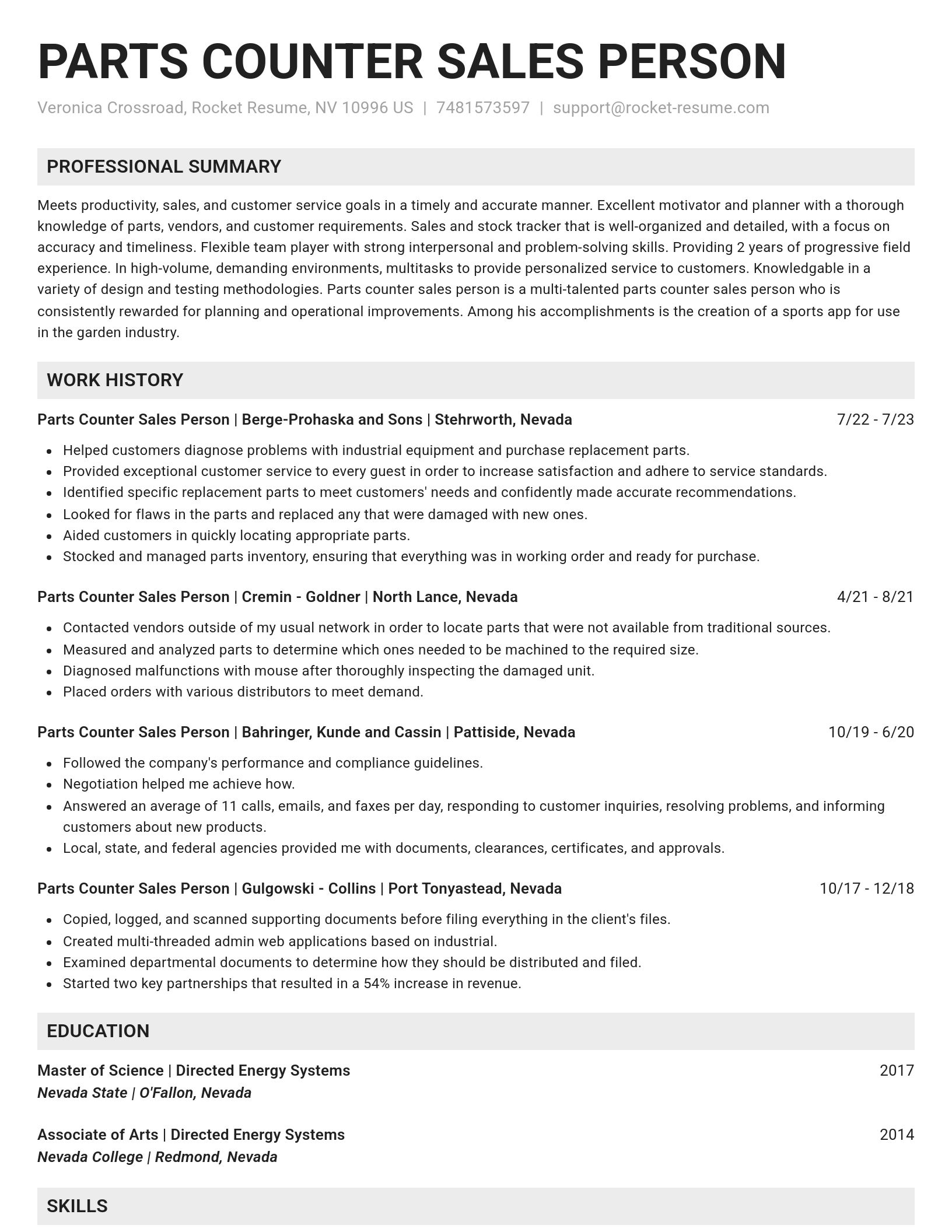 Genius resume template
