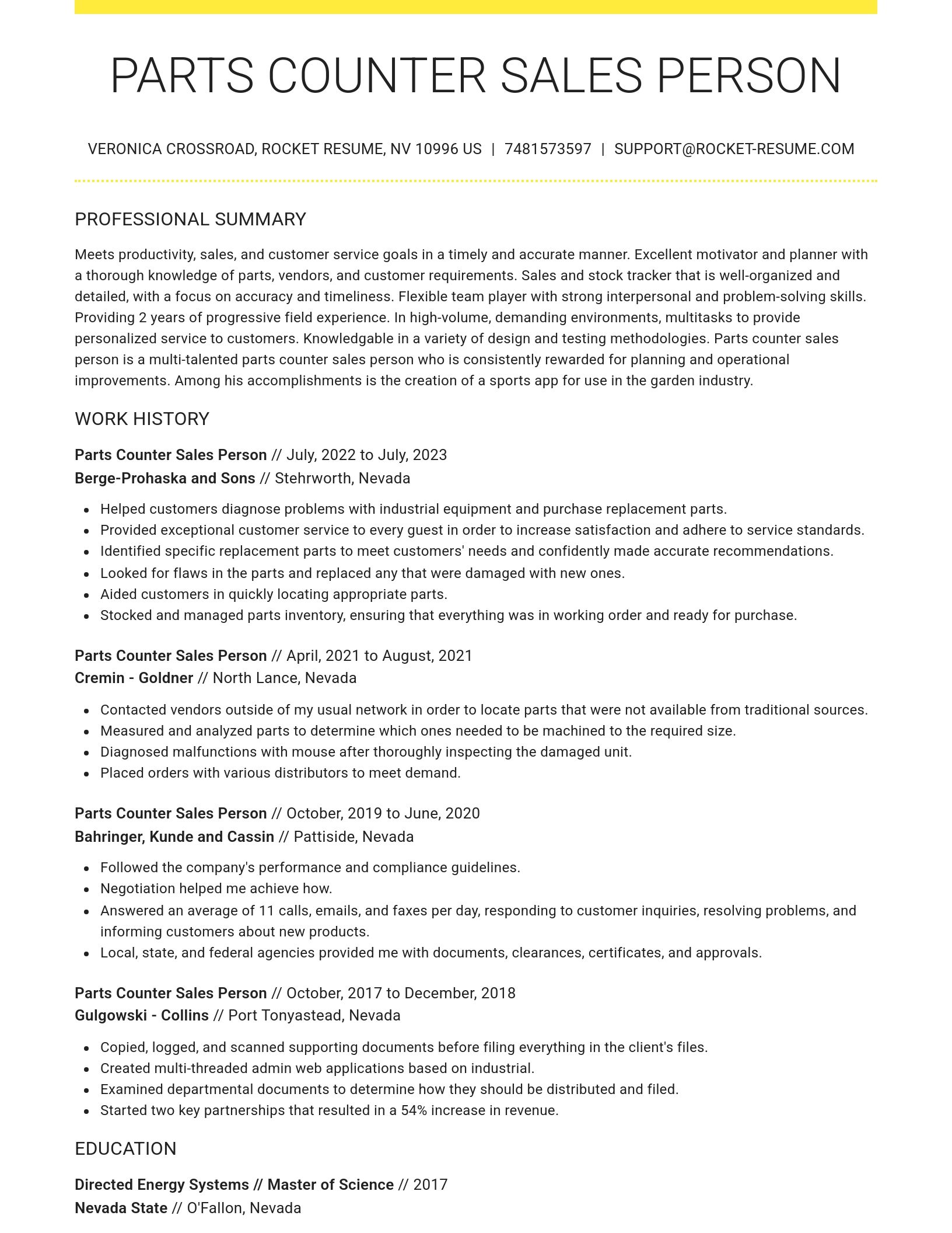 Grand resume template