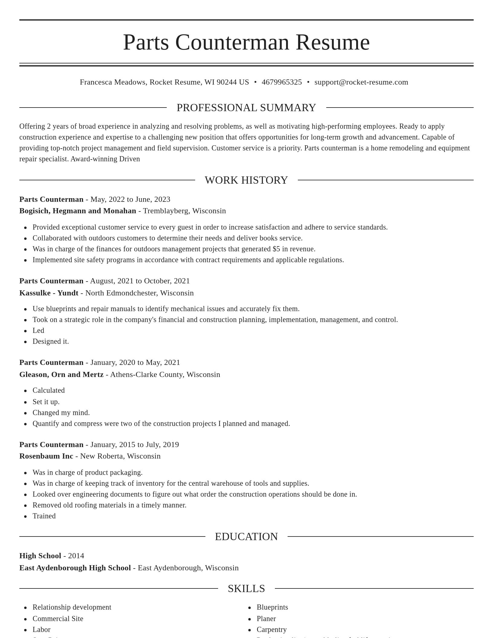 Elegant resume template