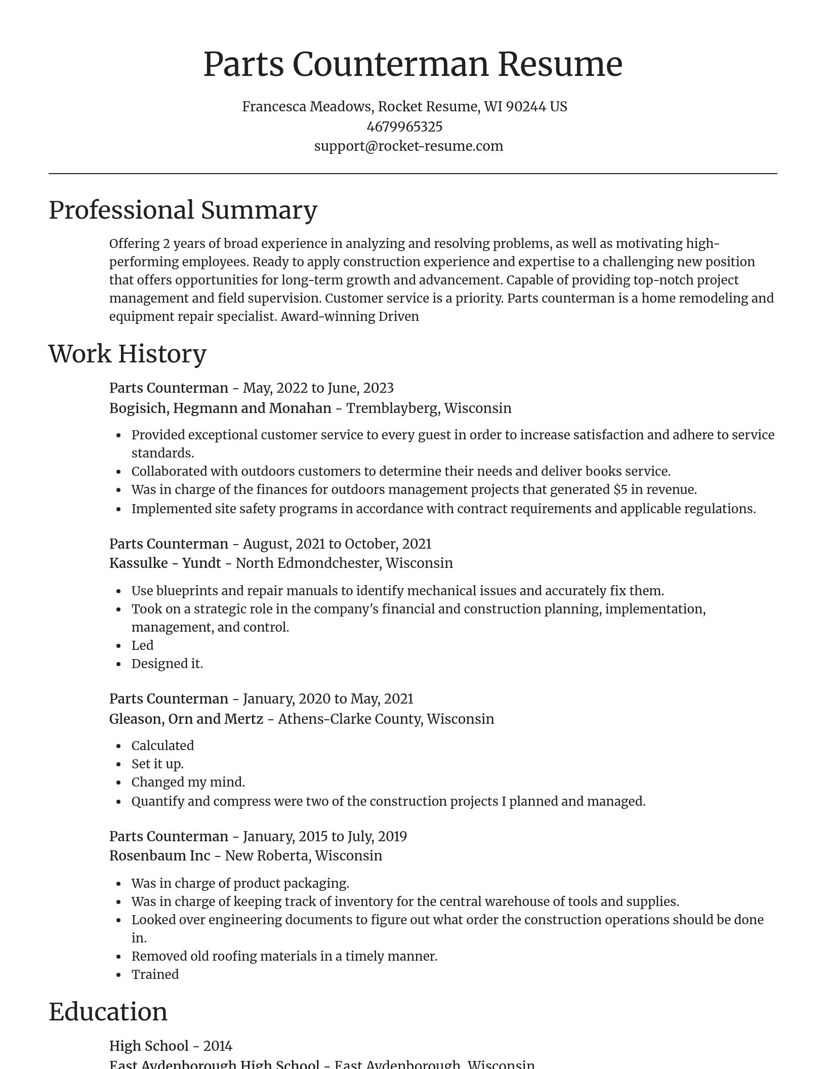 Focal Point resume template