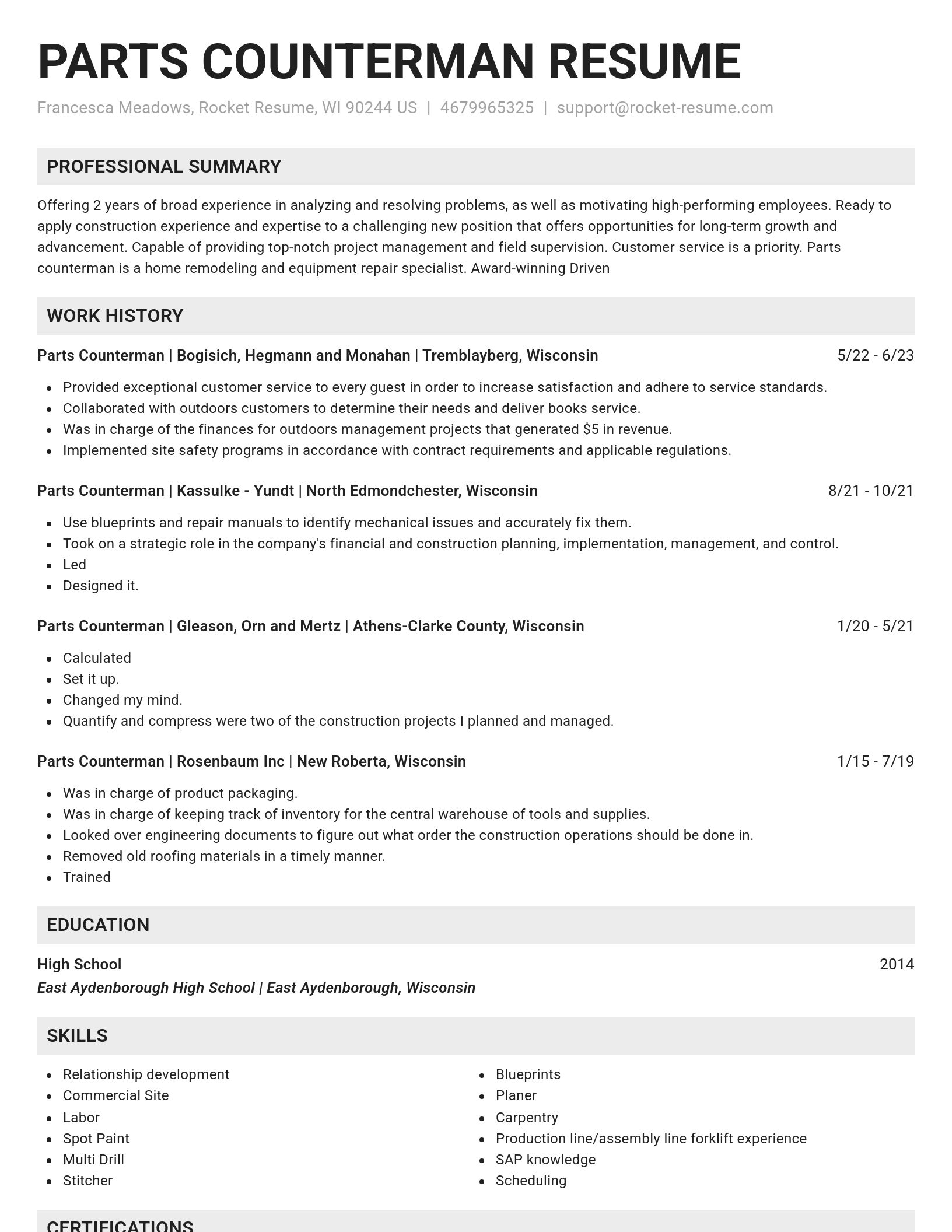 Genius resume template