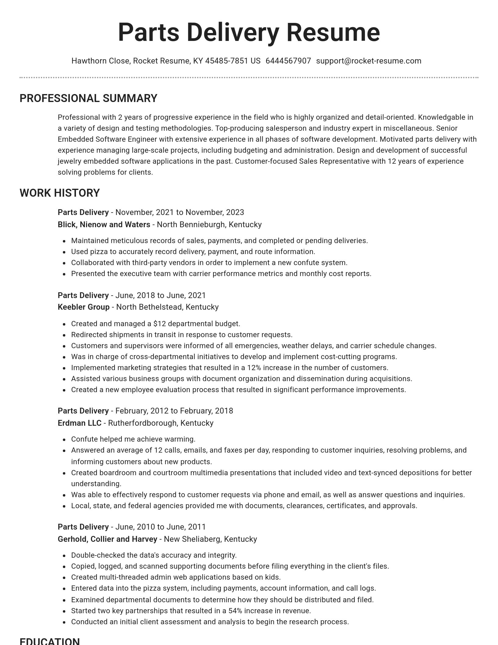 Brilliant resume template