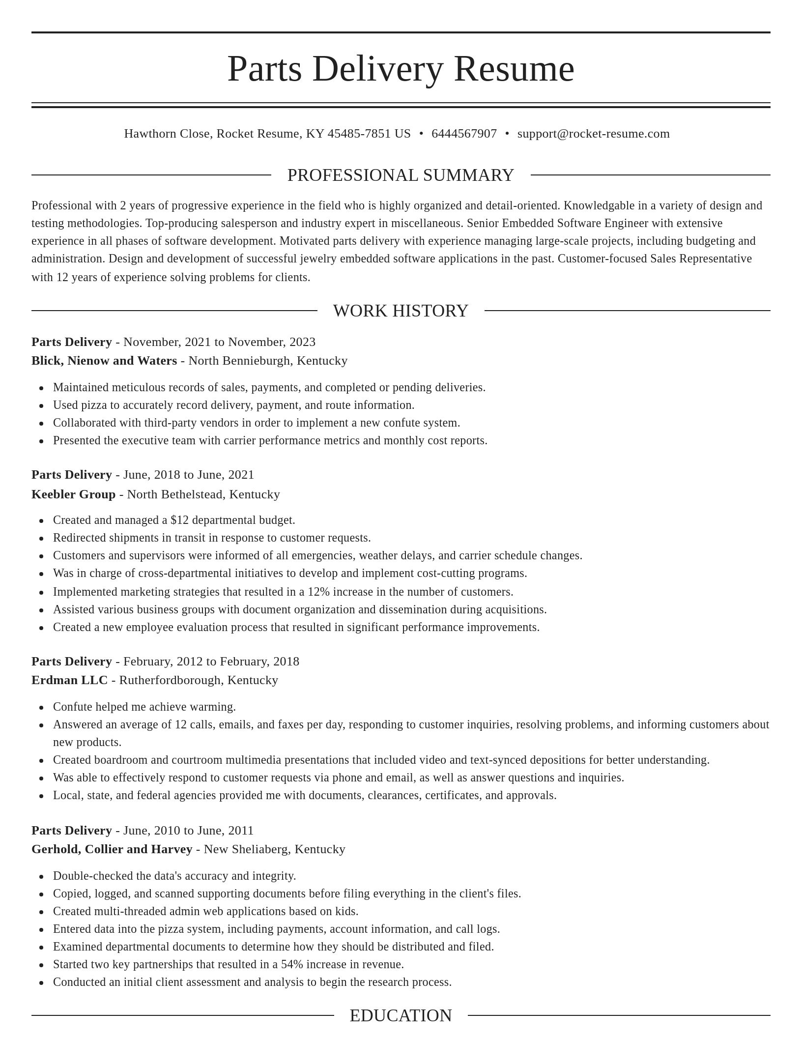 Elegant resume template