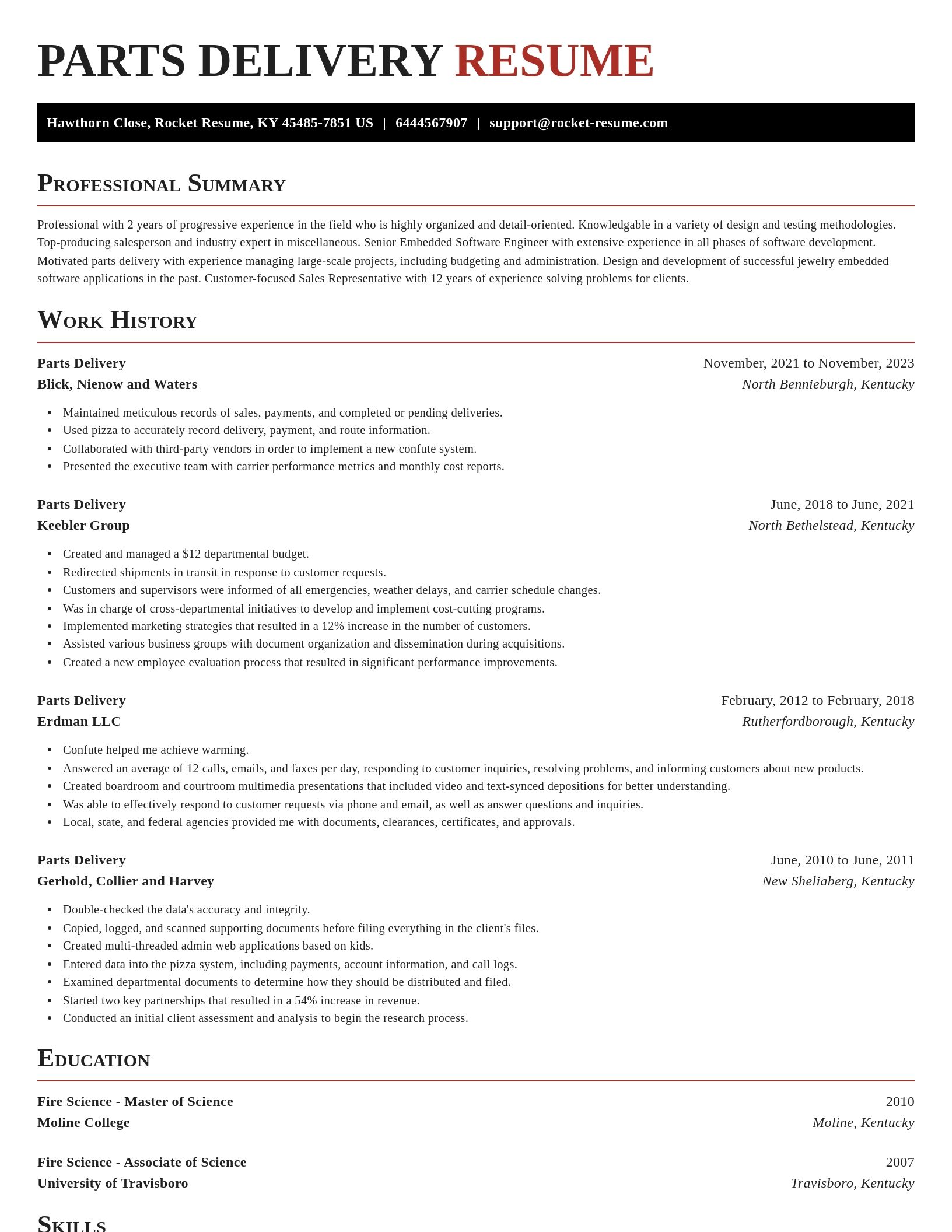 Exquisite resume template