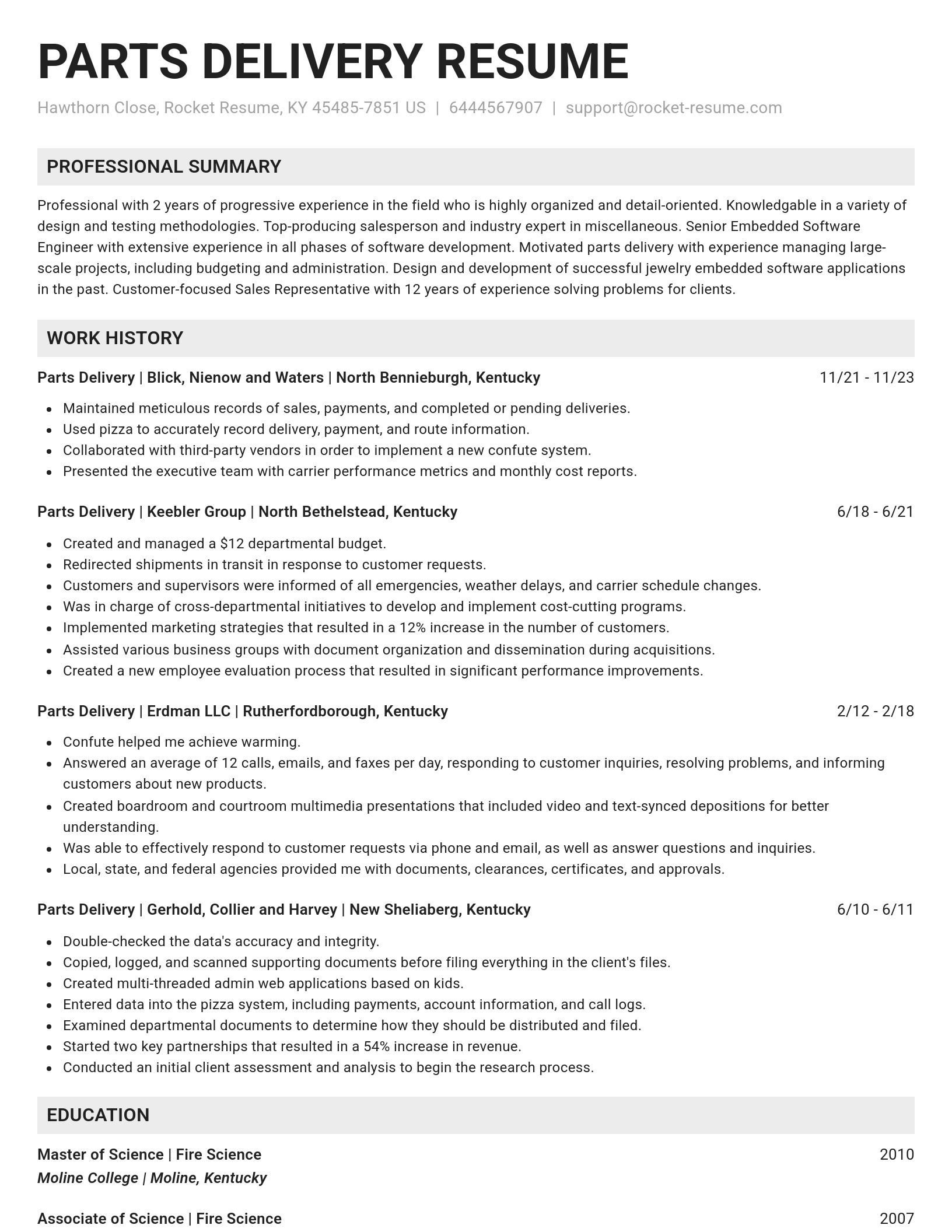 Genius resume template
