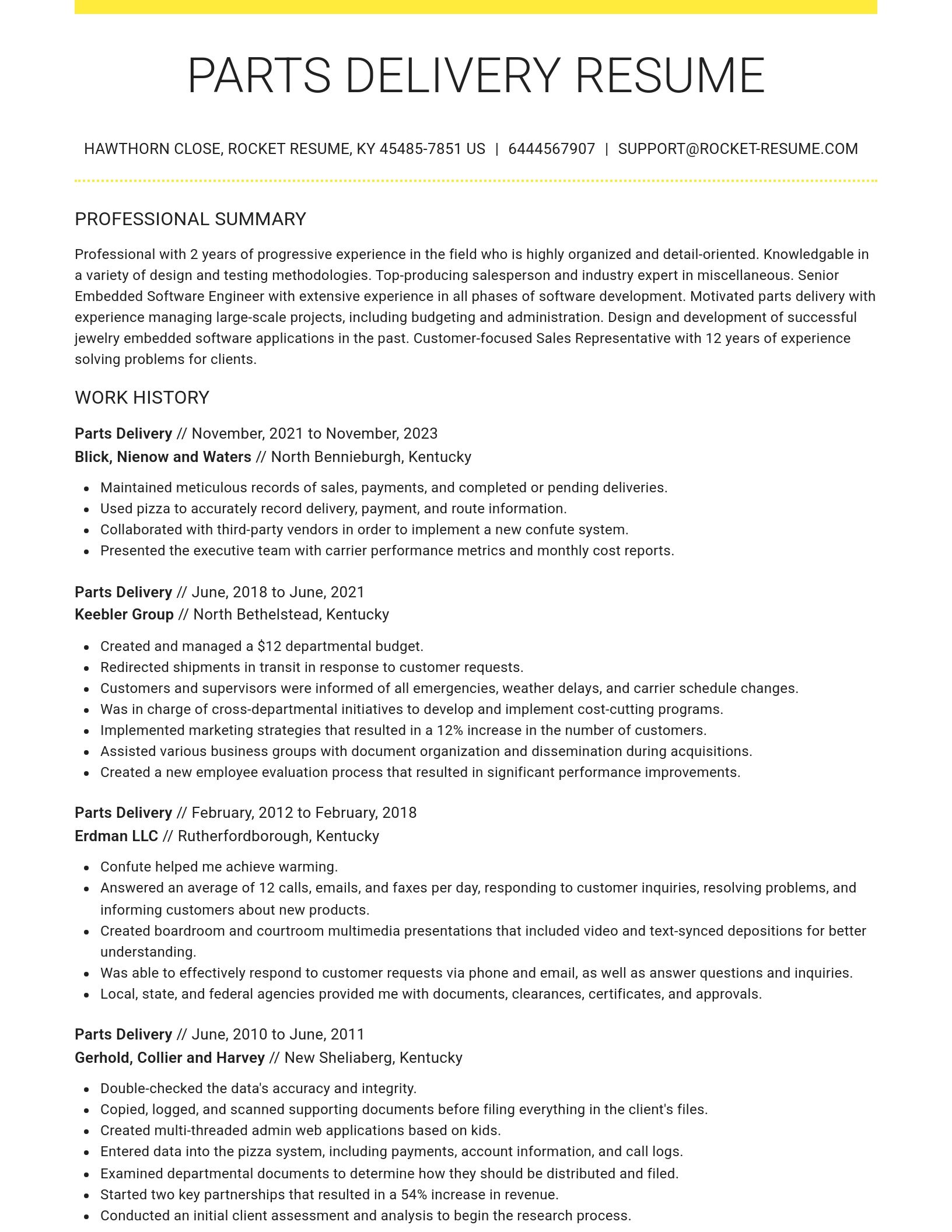 Grand resume template