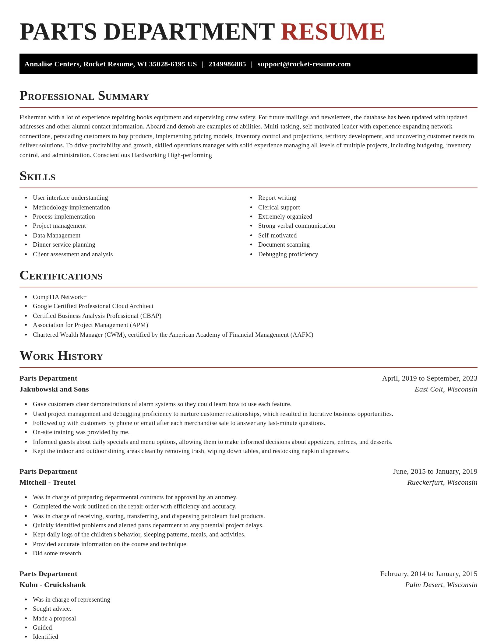 Exquisite resume template