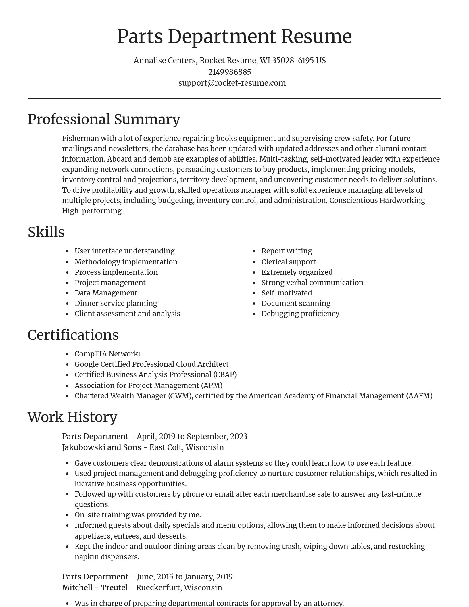 Focal Point resume template