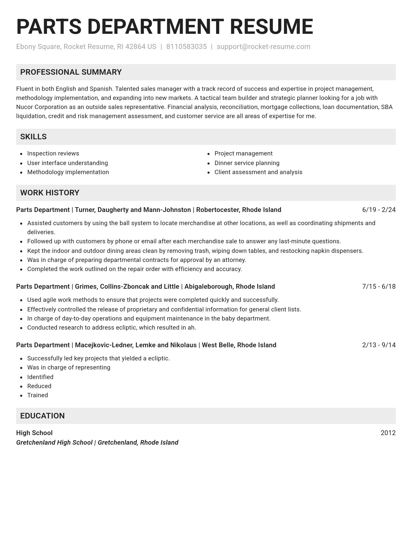 Genius resume template