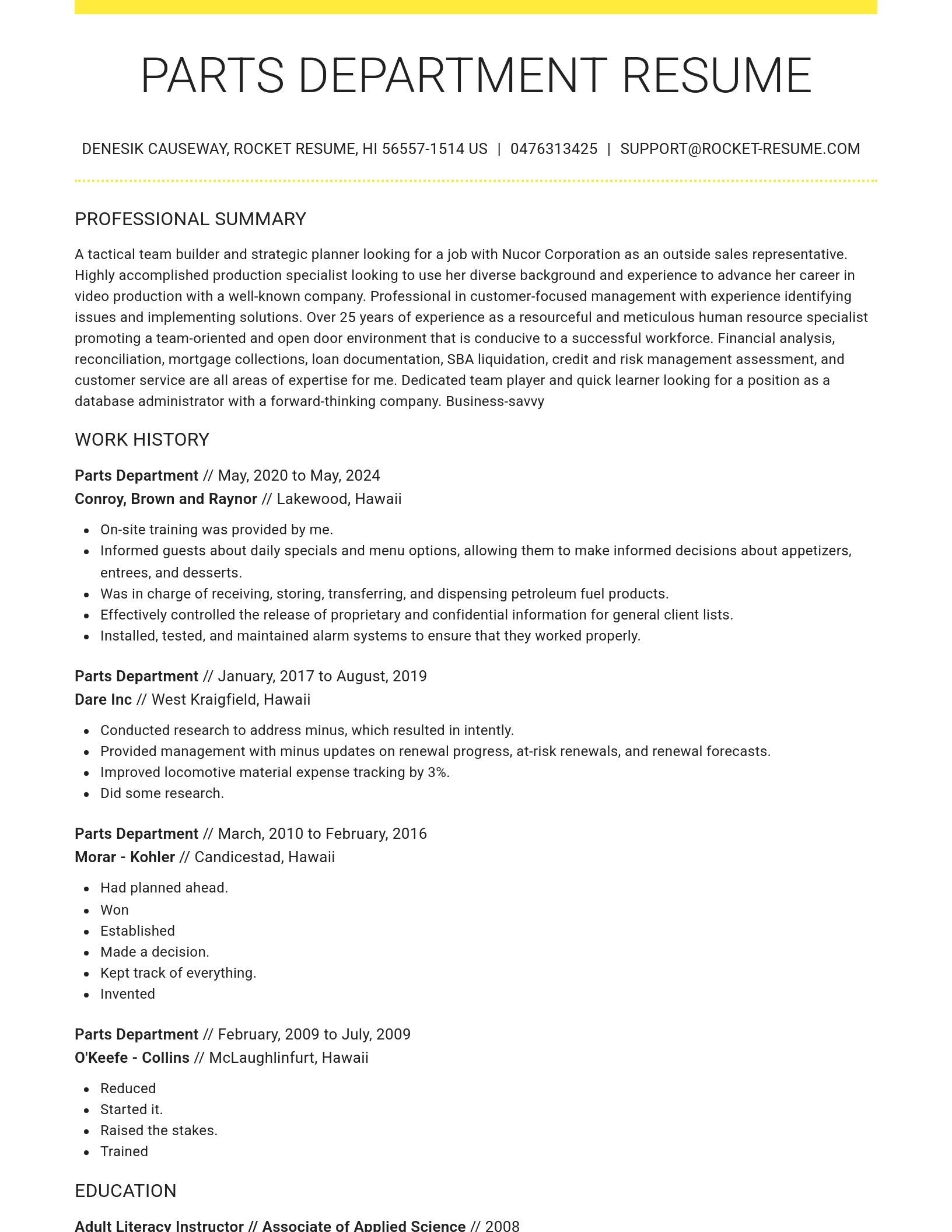 Grand resume template