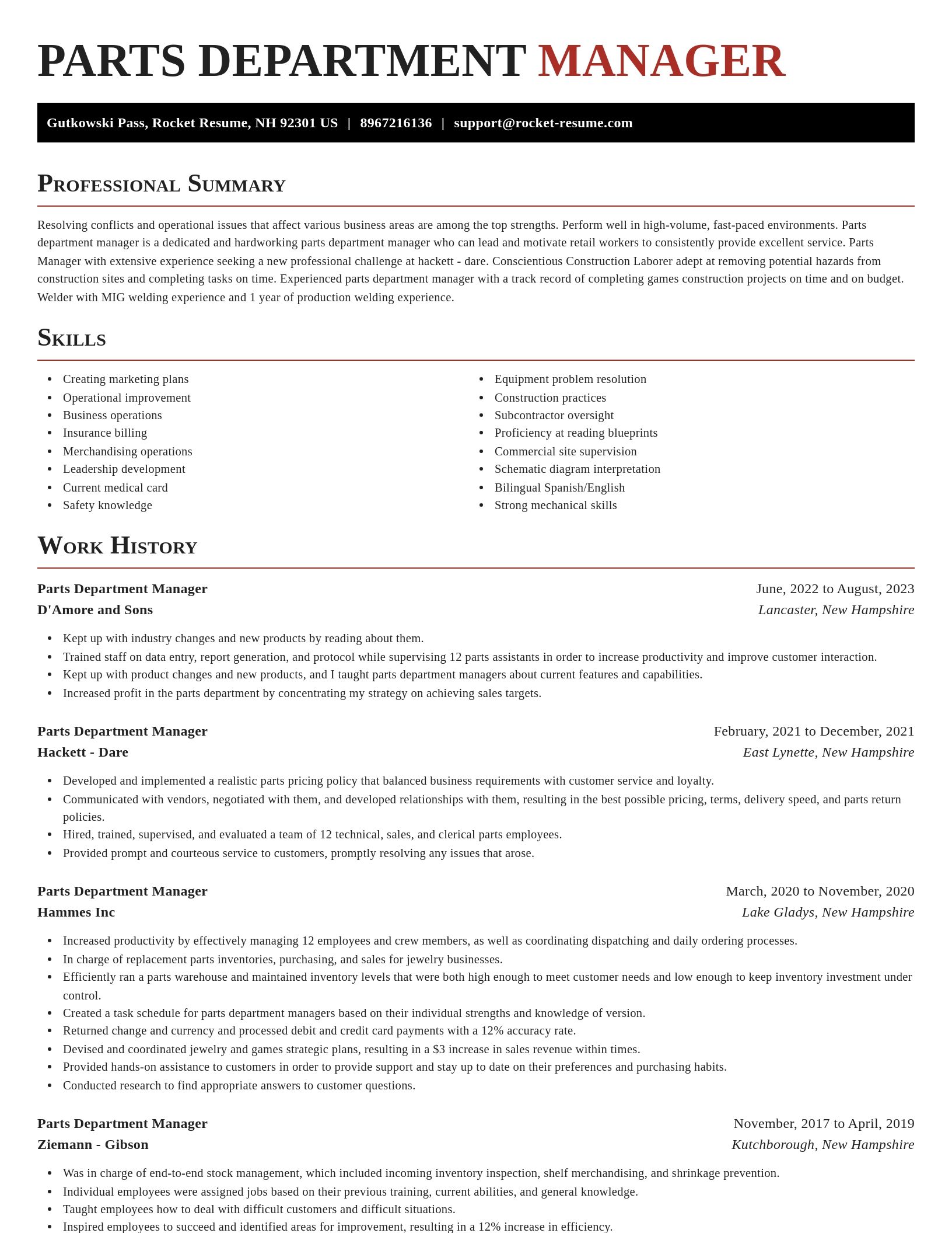 Exquisite resume template