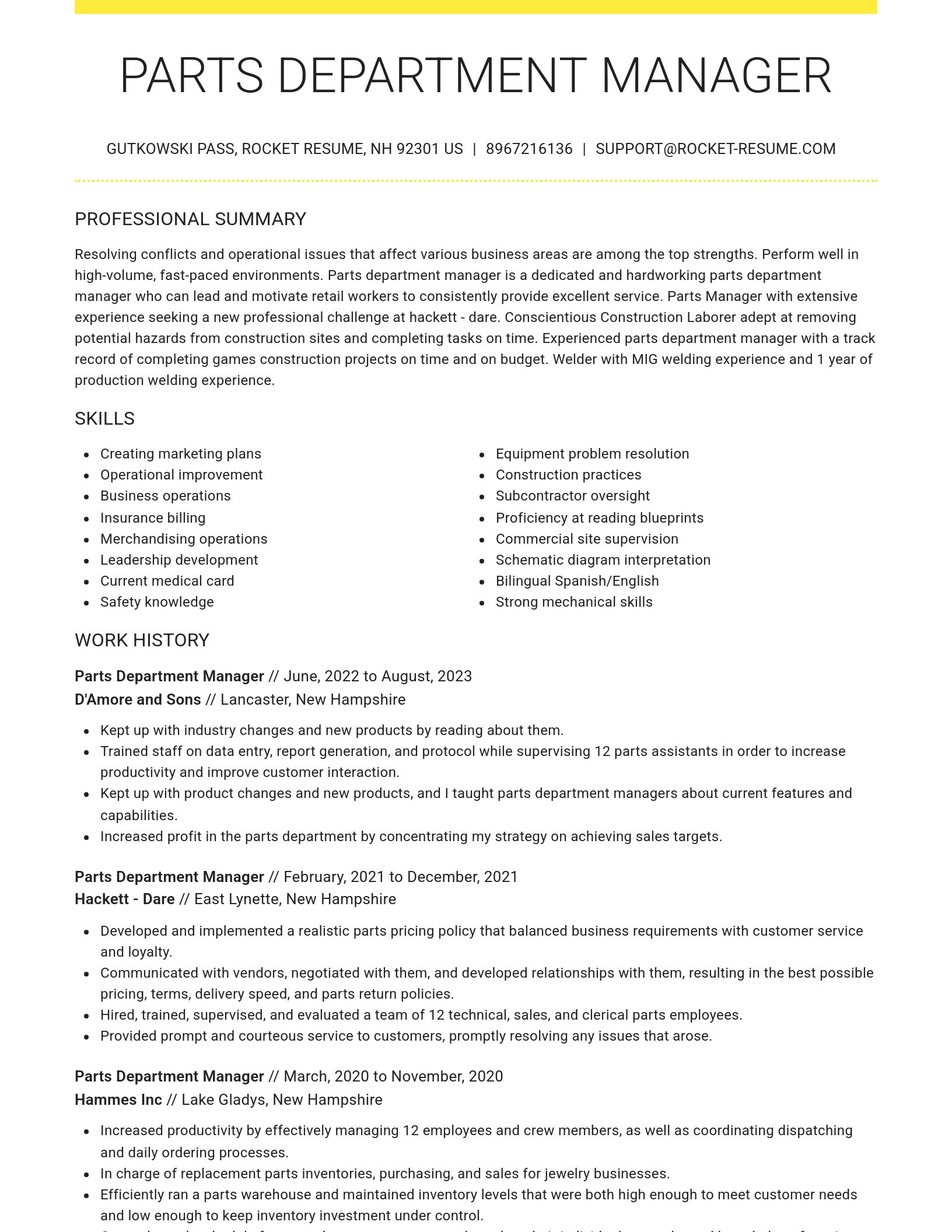 Grand resume template