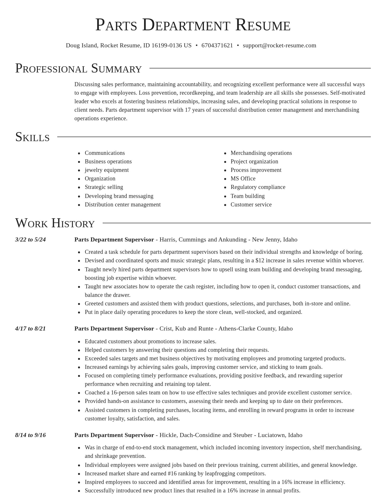 Director resume template