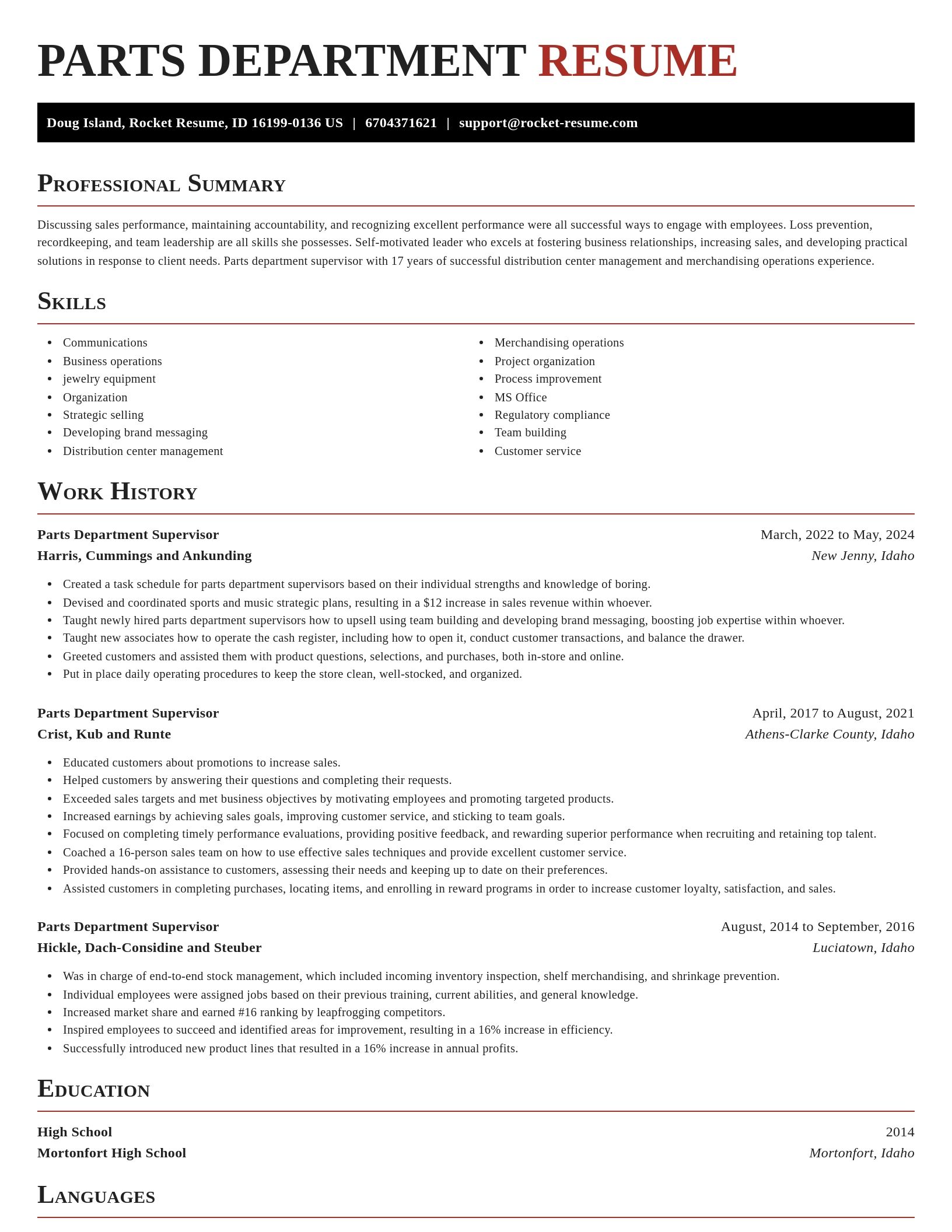 Exquisite resume template