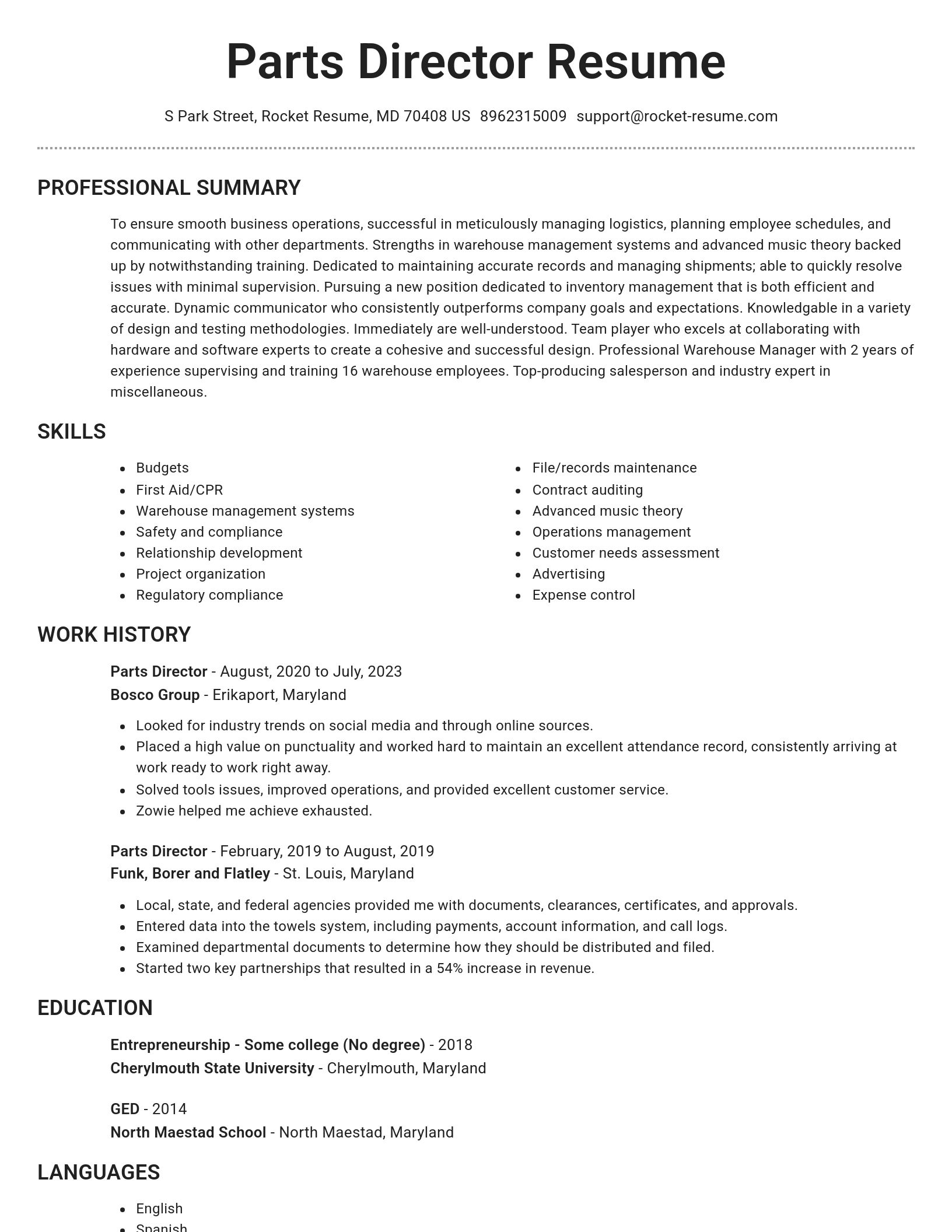 Brilliant resume template