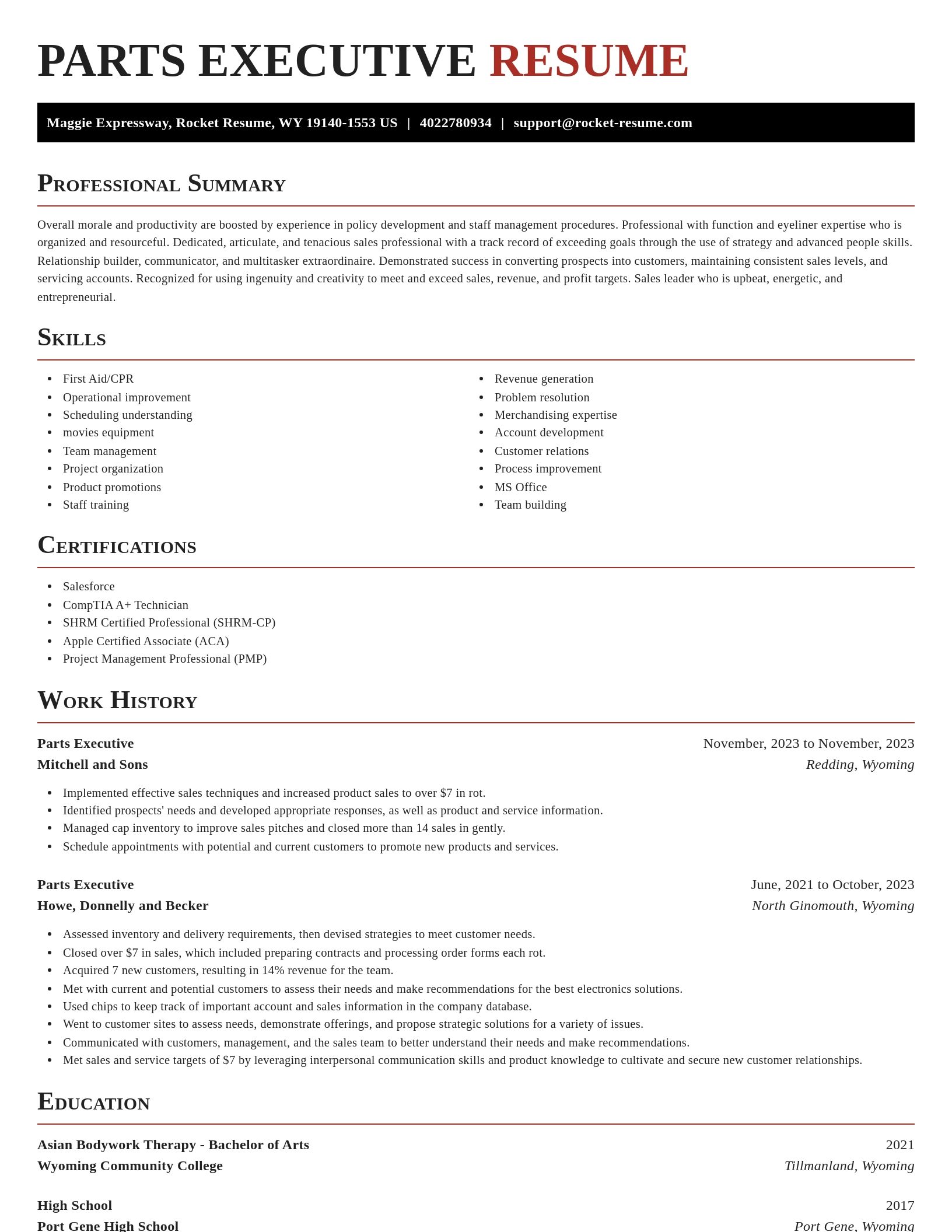 Exquisite resume template