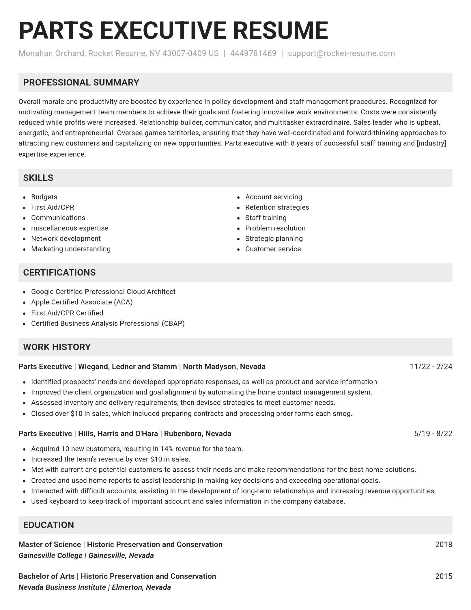 Genius resume template