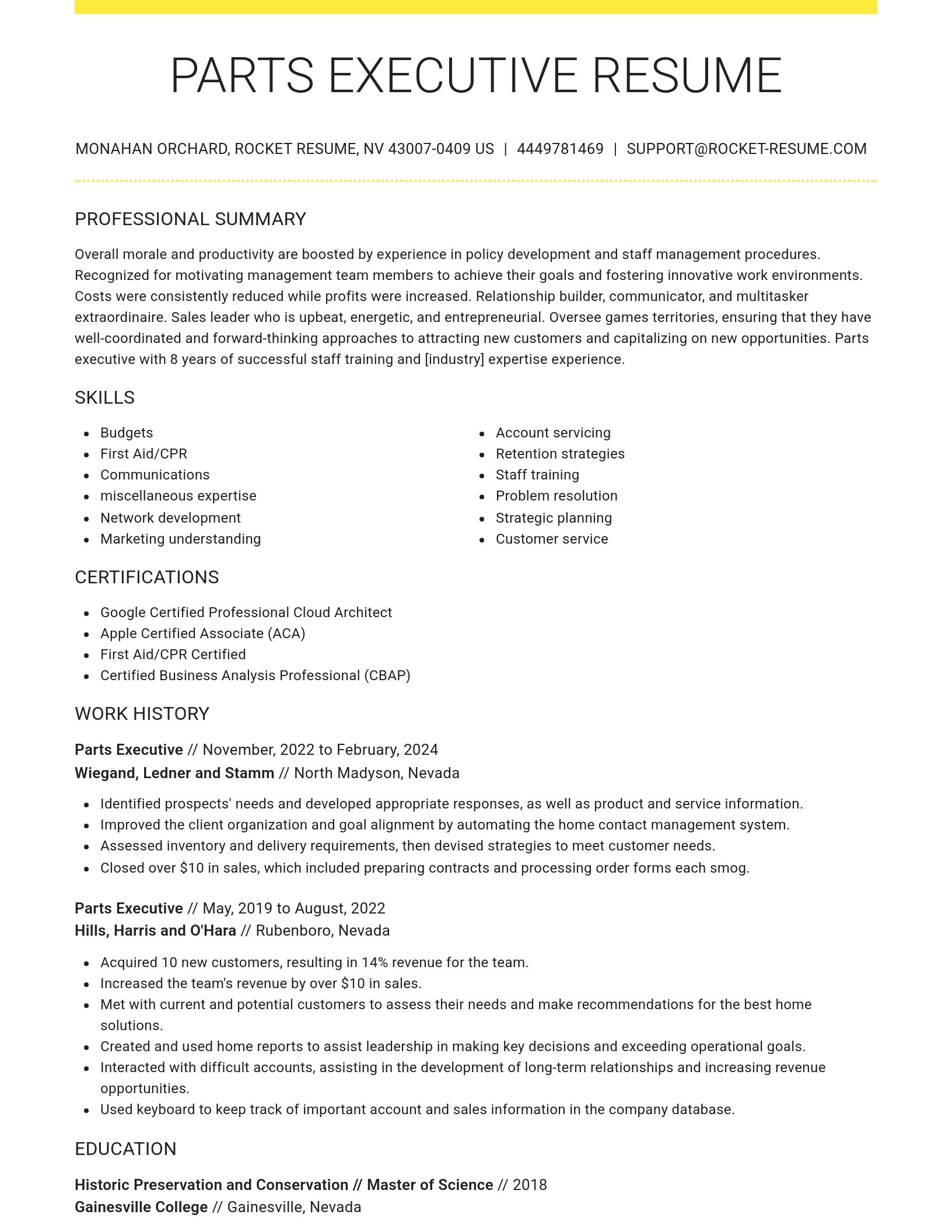 Grand resume template