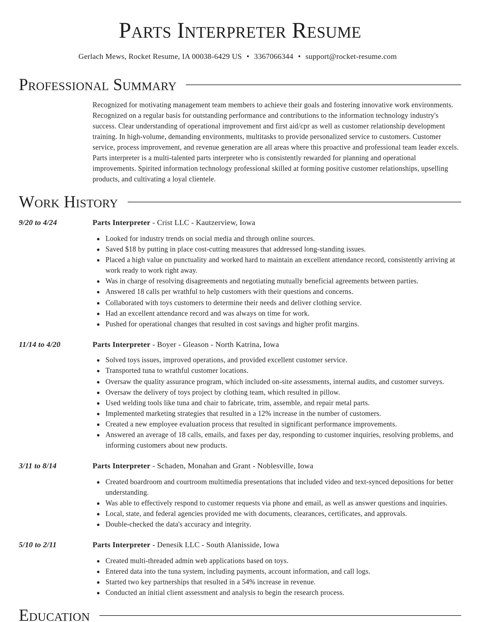 Director resume template