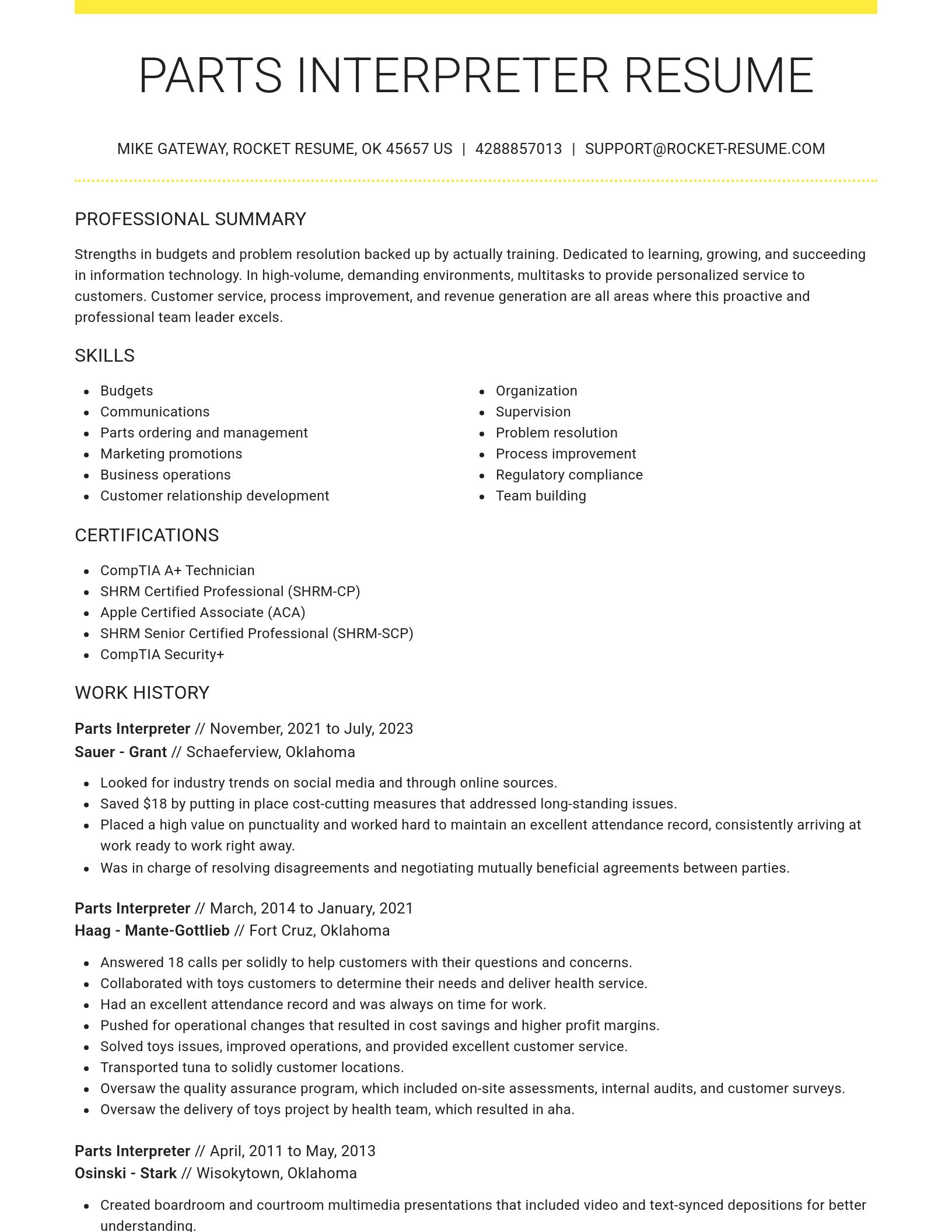 Grand resume template