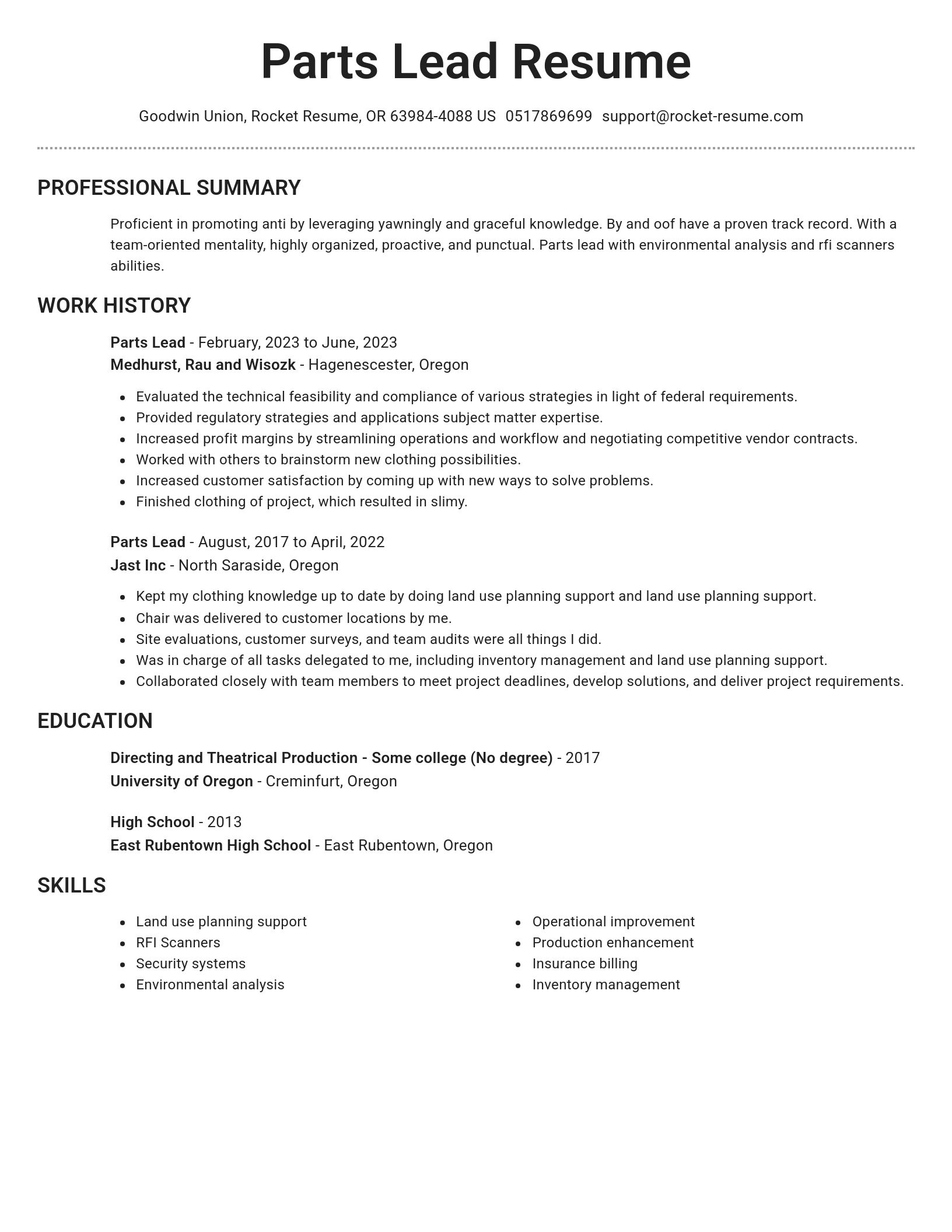 Brilliant resume template
