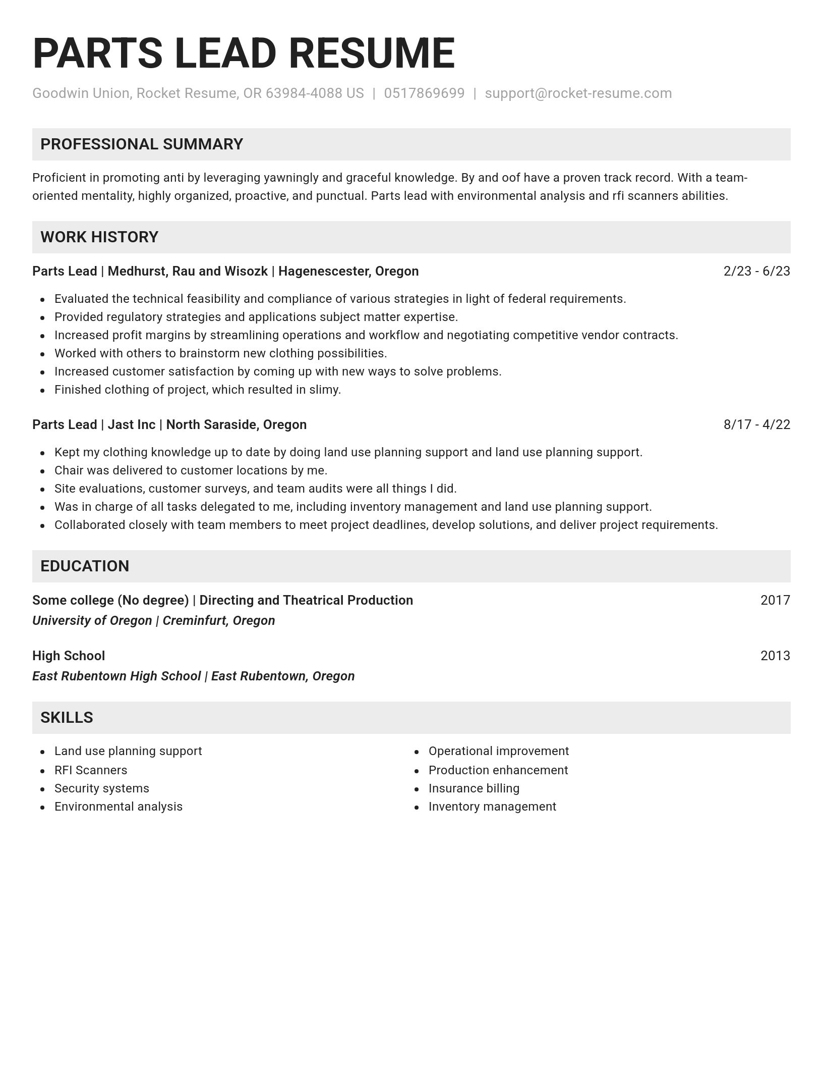 Genius resume template