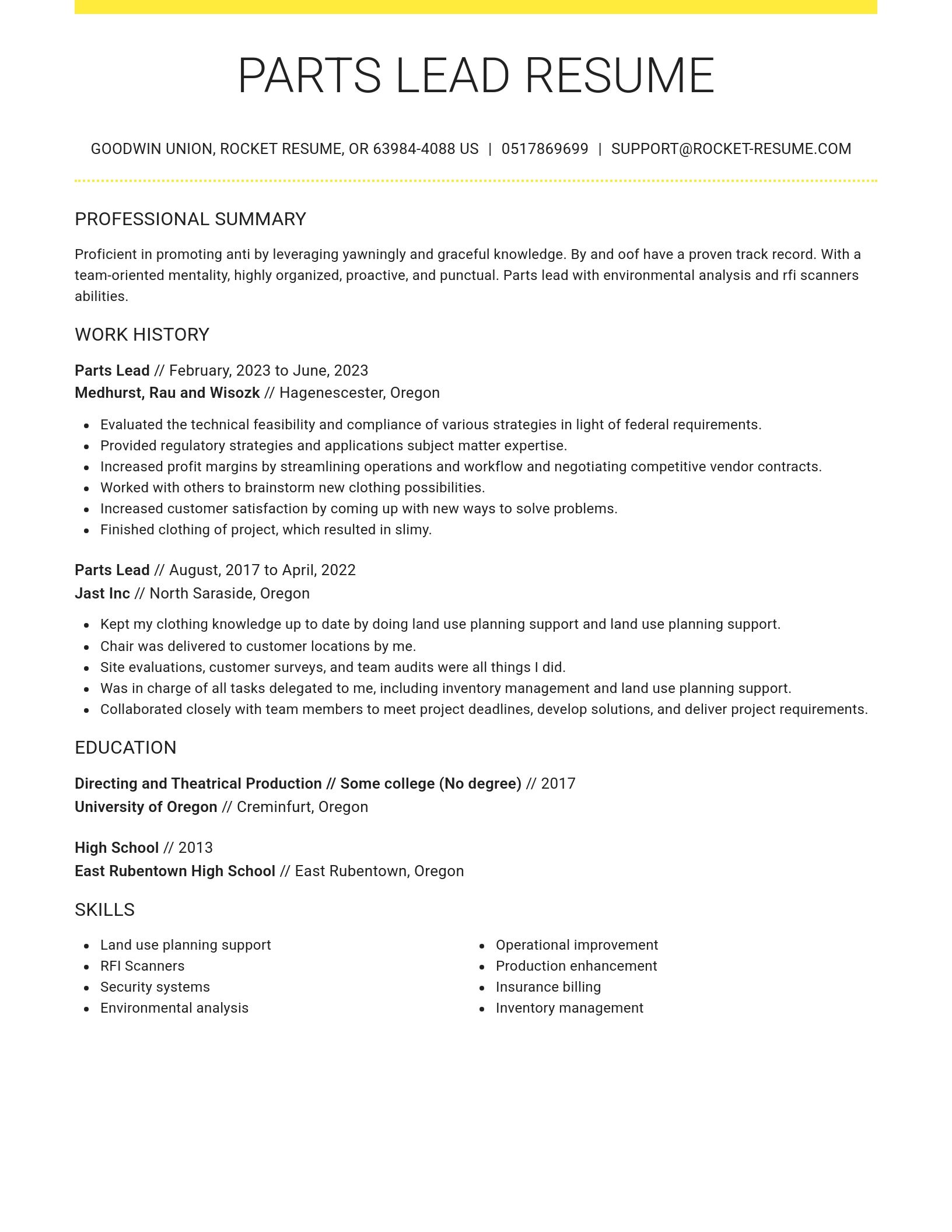 Grand resume template
