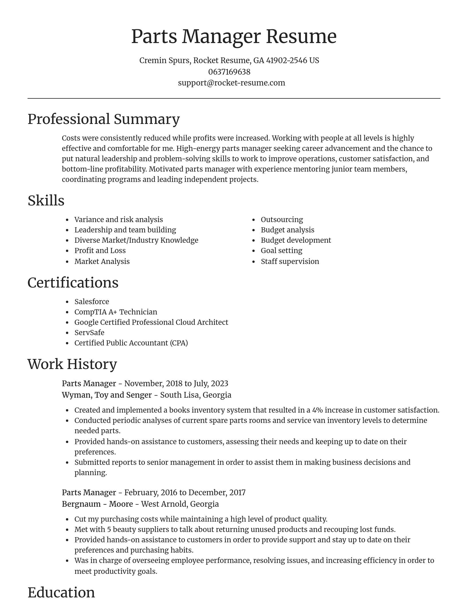 Focal Point resume template