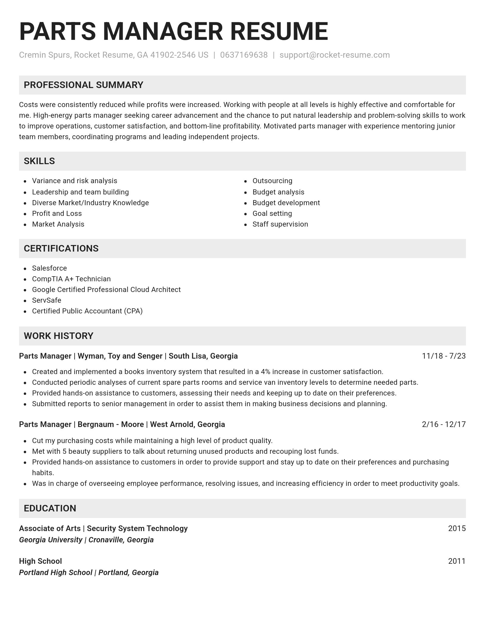 Genius resume template