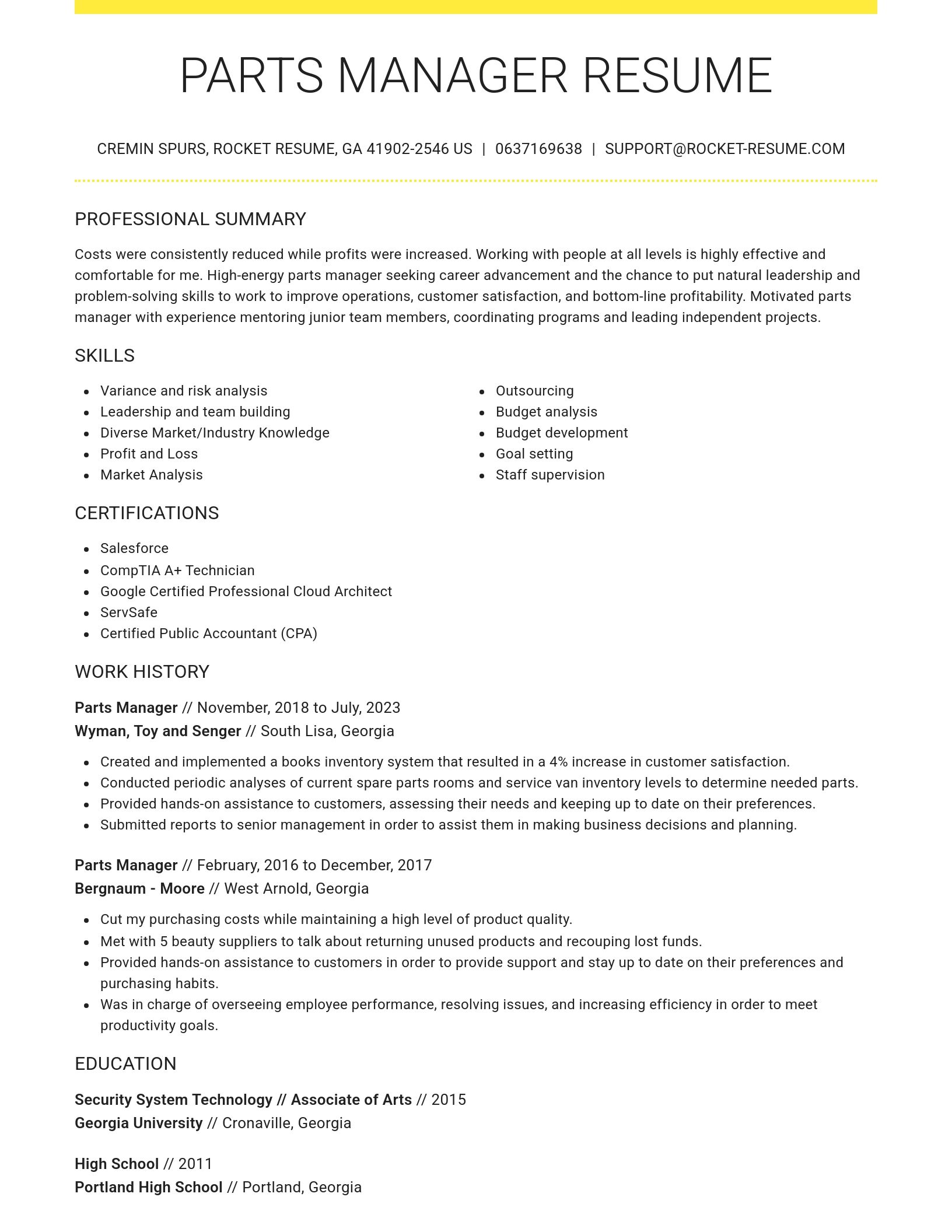 Grand resume template