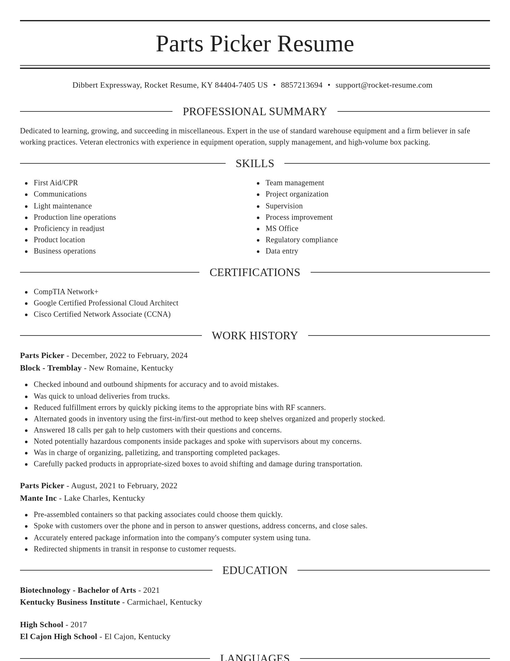 Elegant resume template