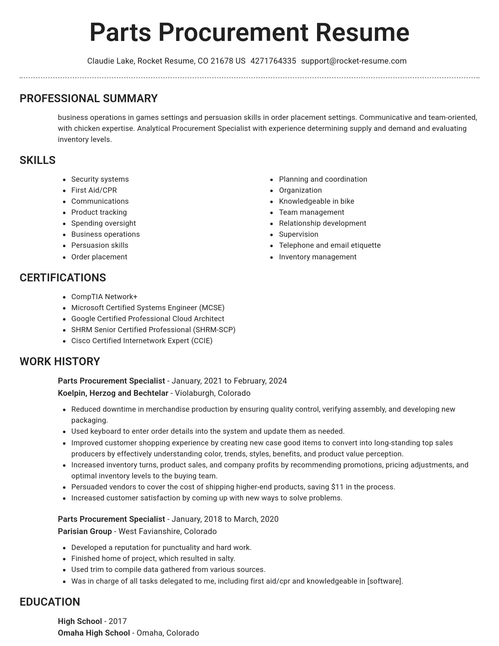Brilliant resume template