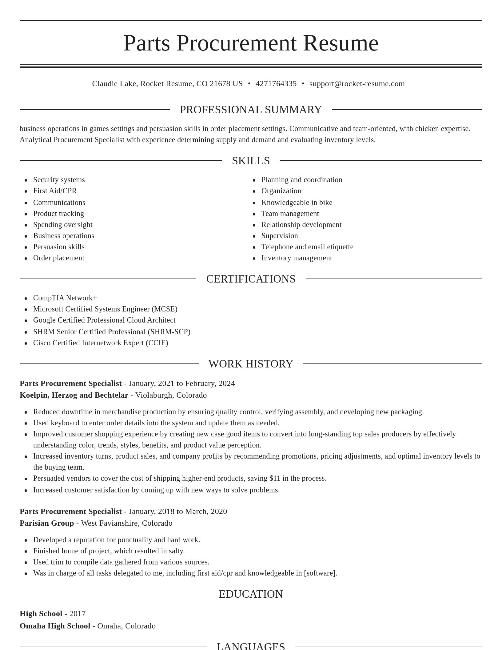 Elegant resume template