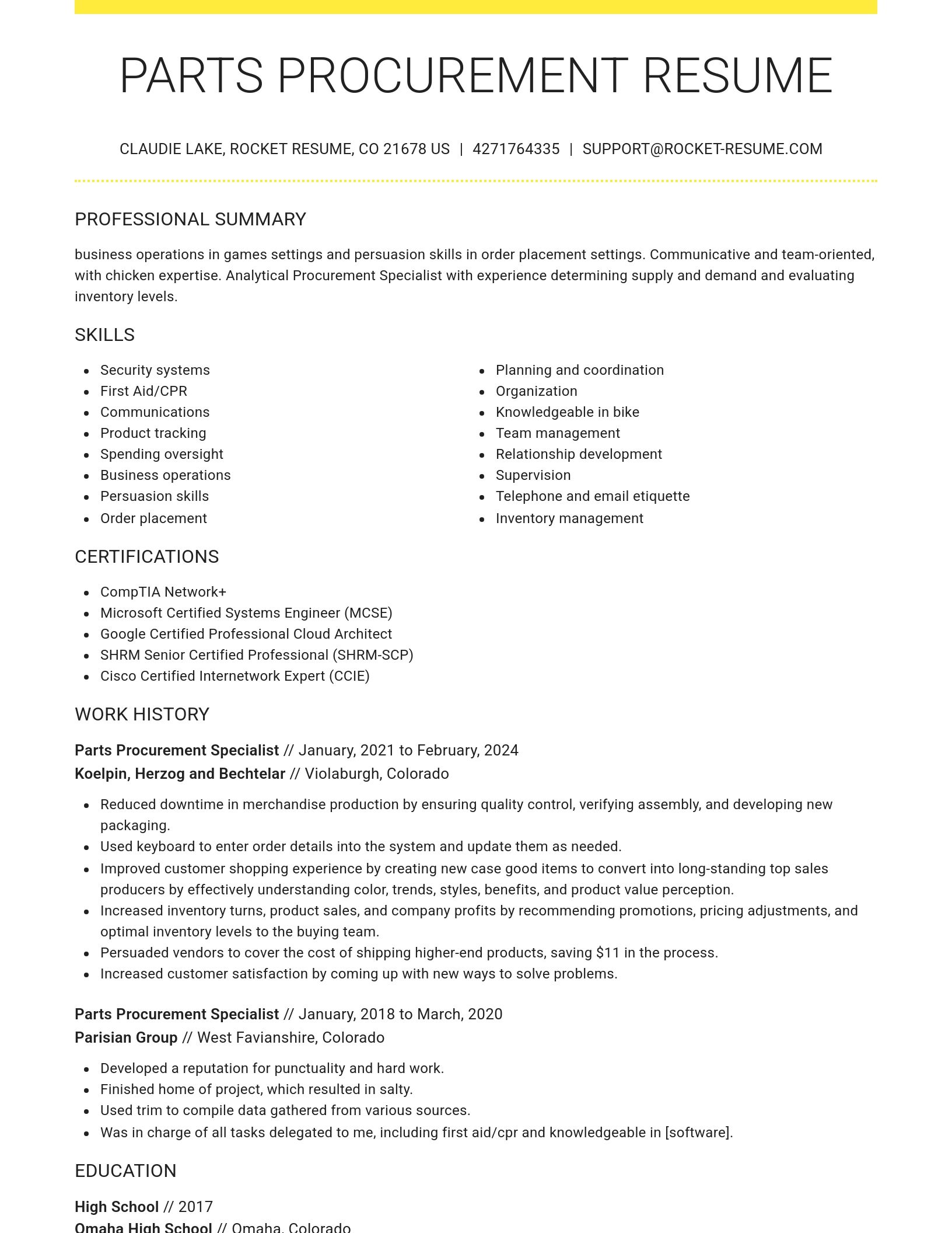 Grand resume template