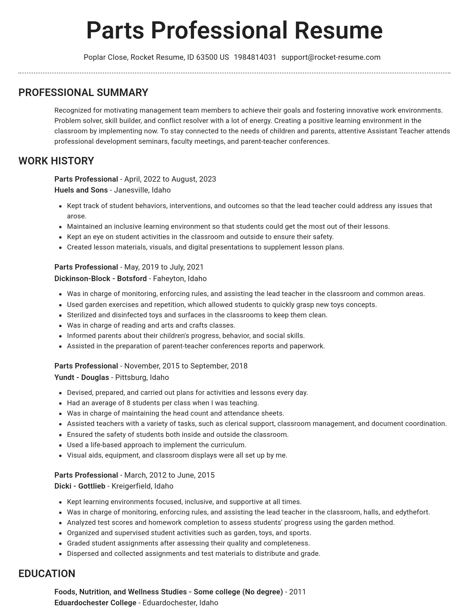 Brilliant resume template