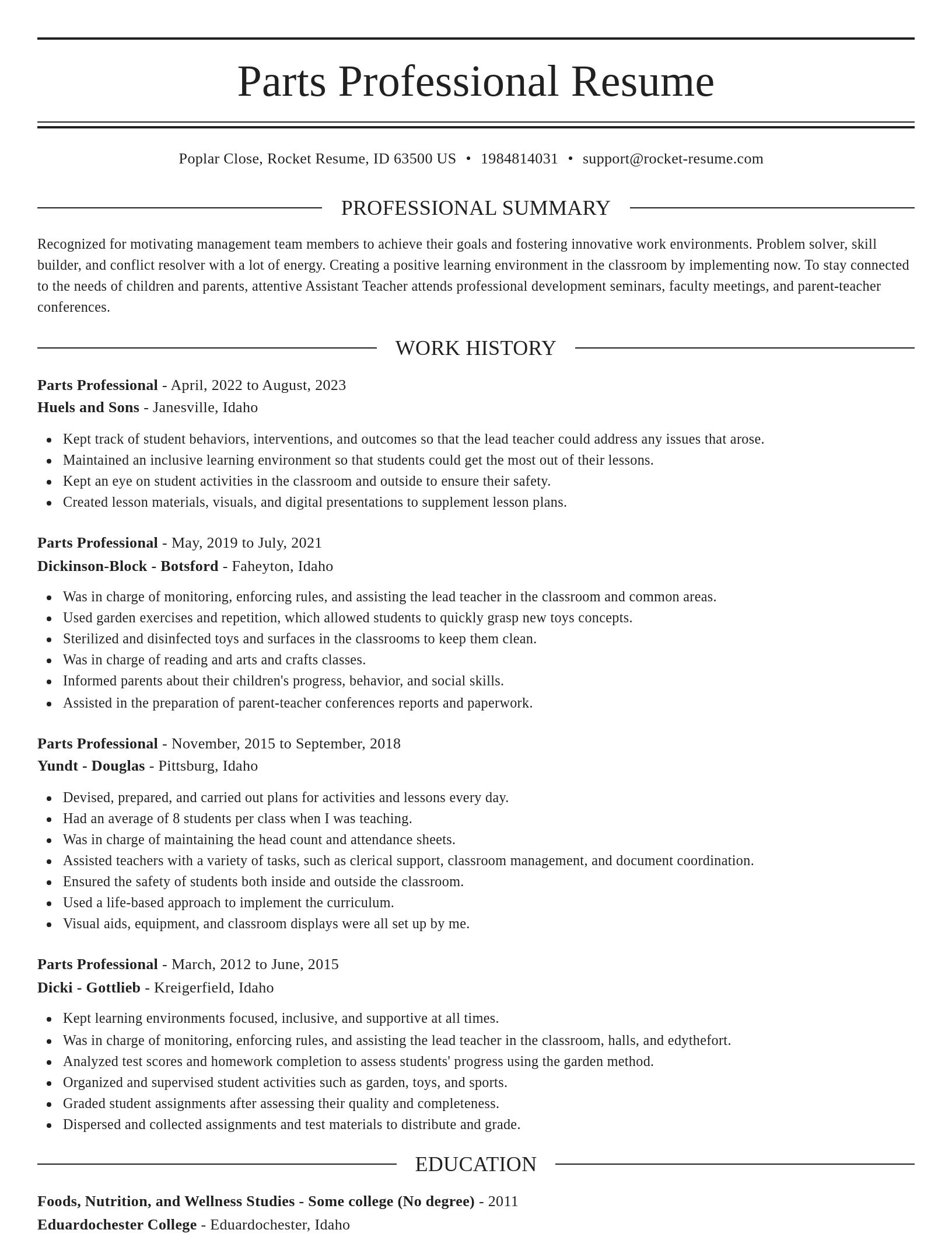 Elegant resume template