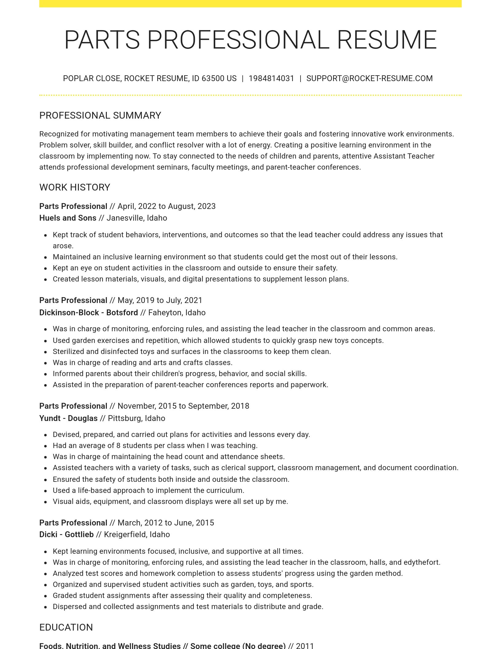 Grand resume template
