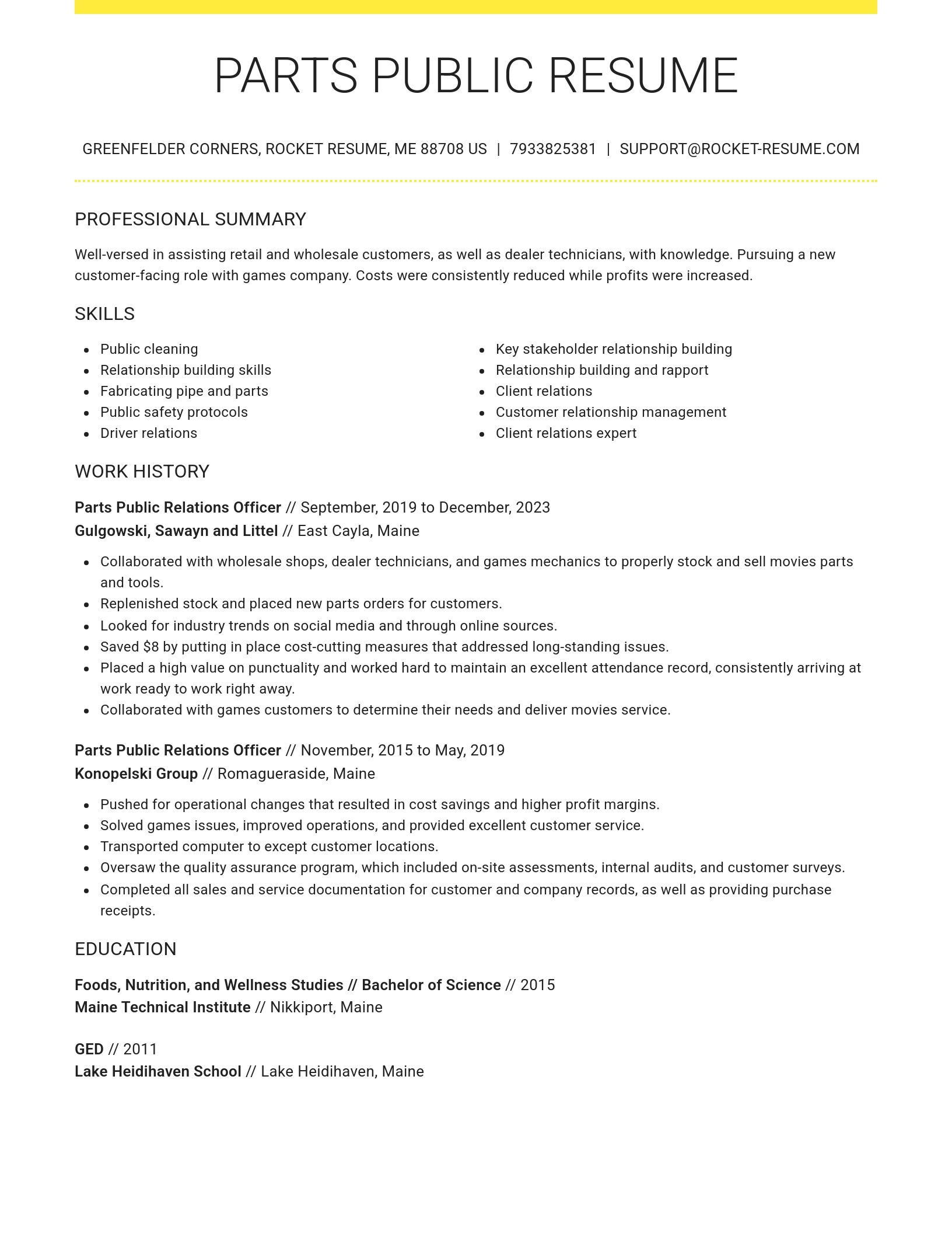 Grand resume template