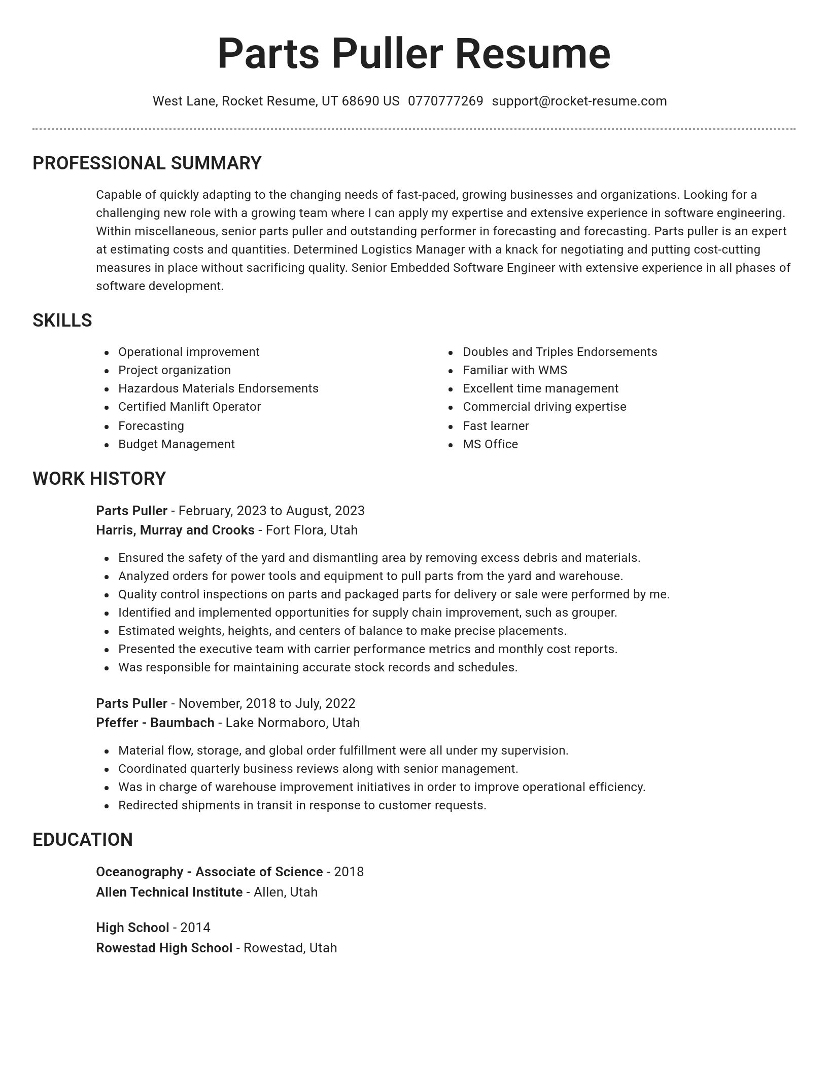 Brilliant resume template