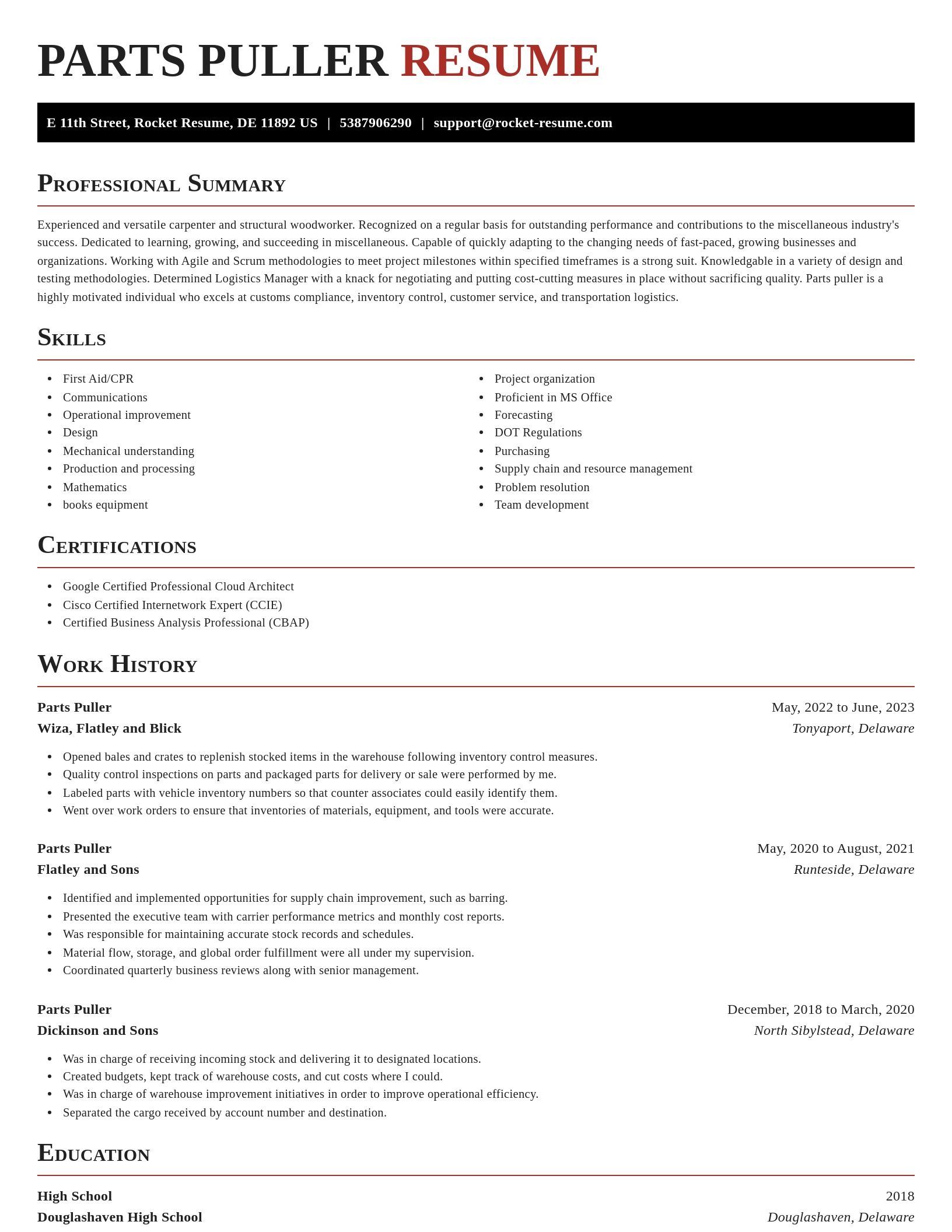 Exquisite resume template