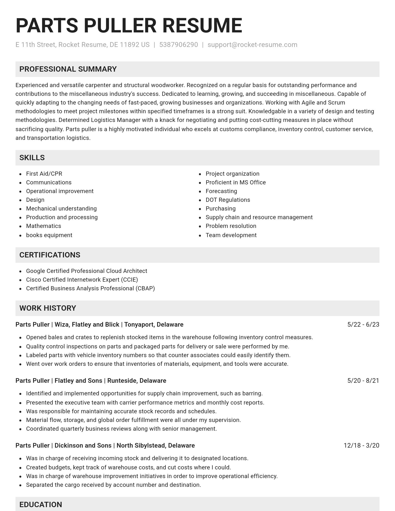 Genius resume template