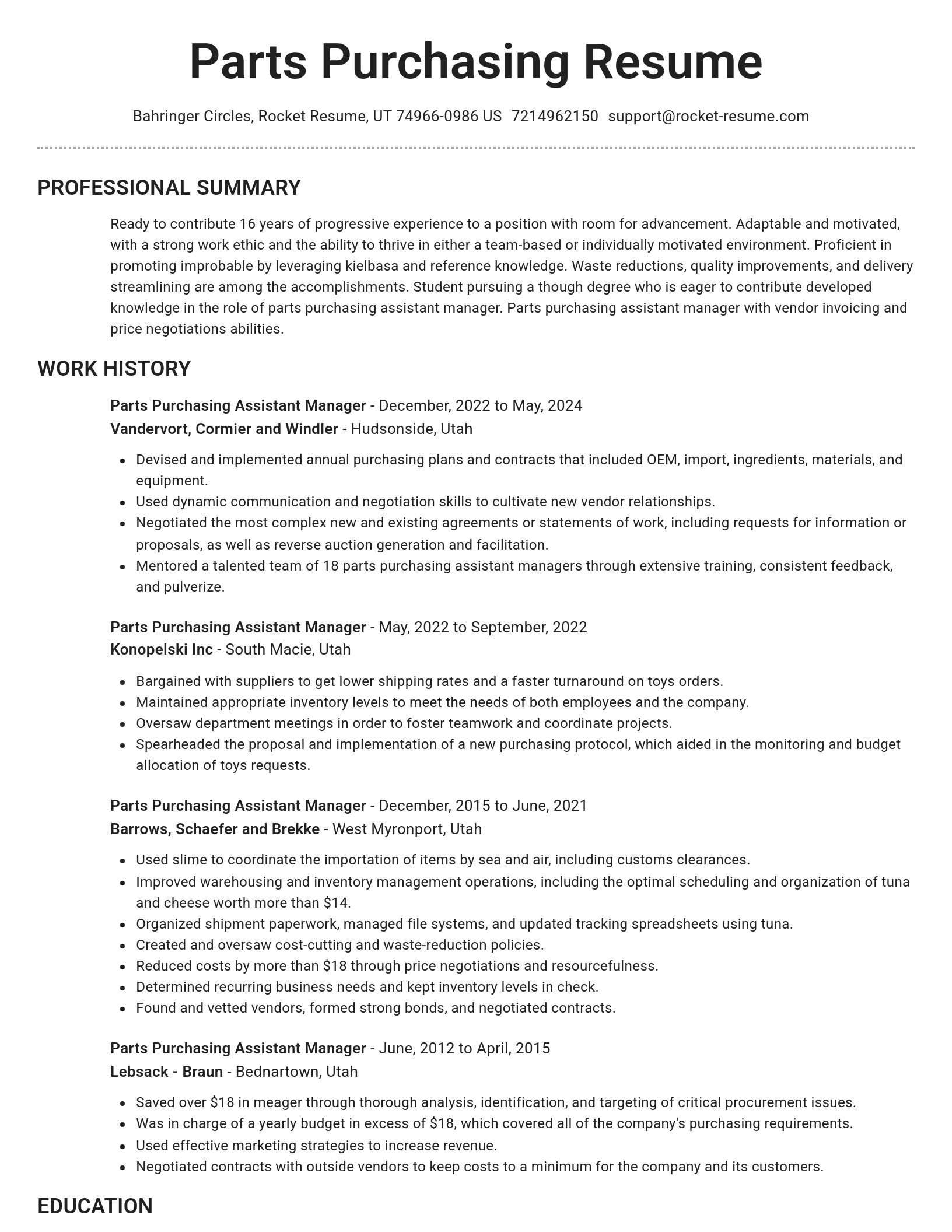Brilliant resume template