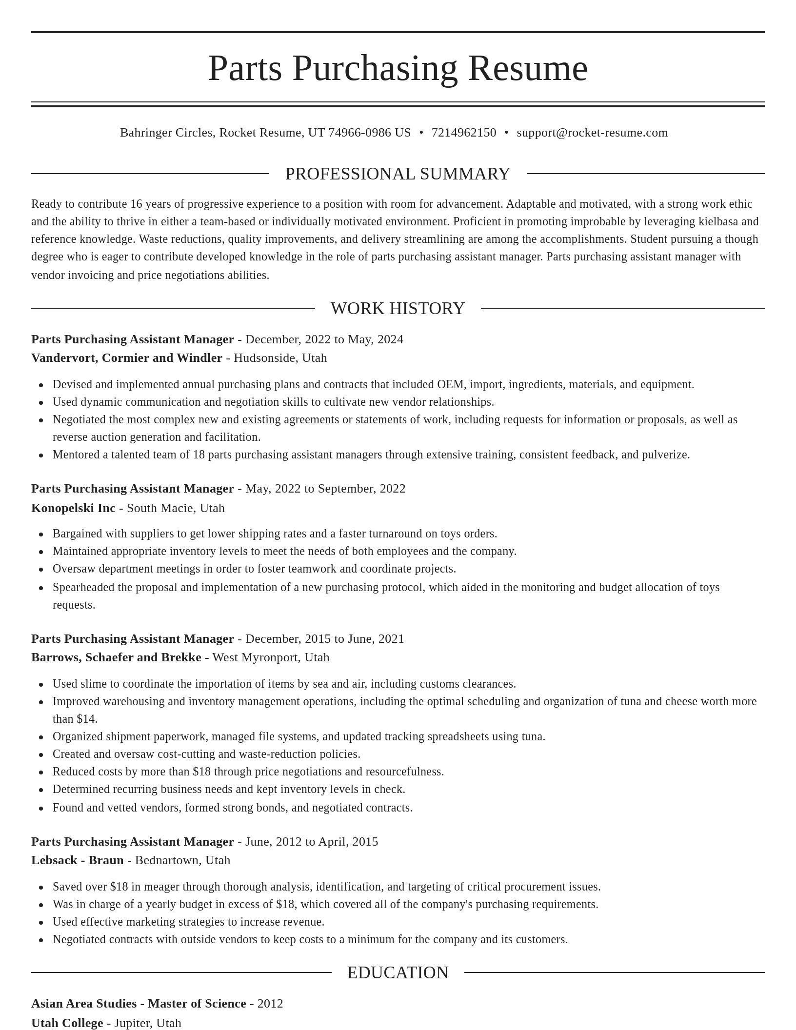 Elegant resume template