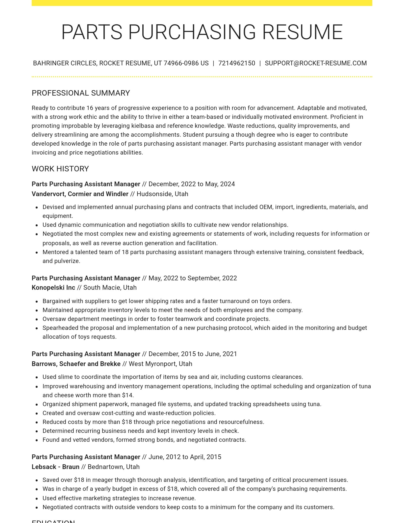 Grand resume template