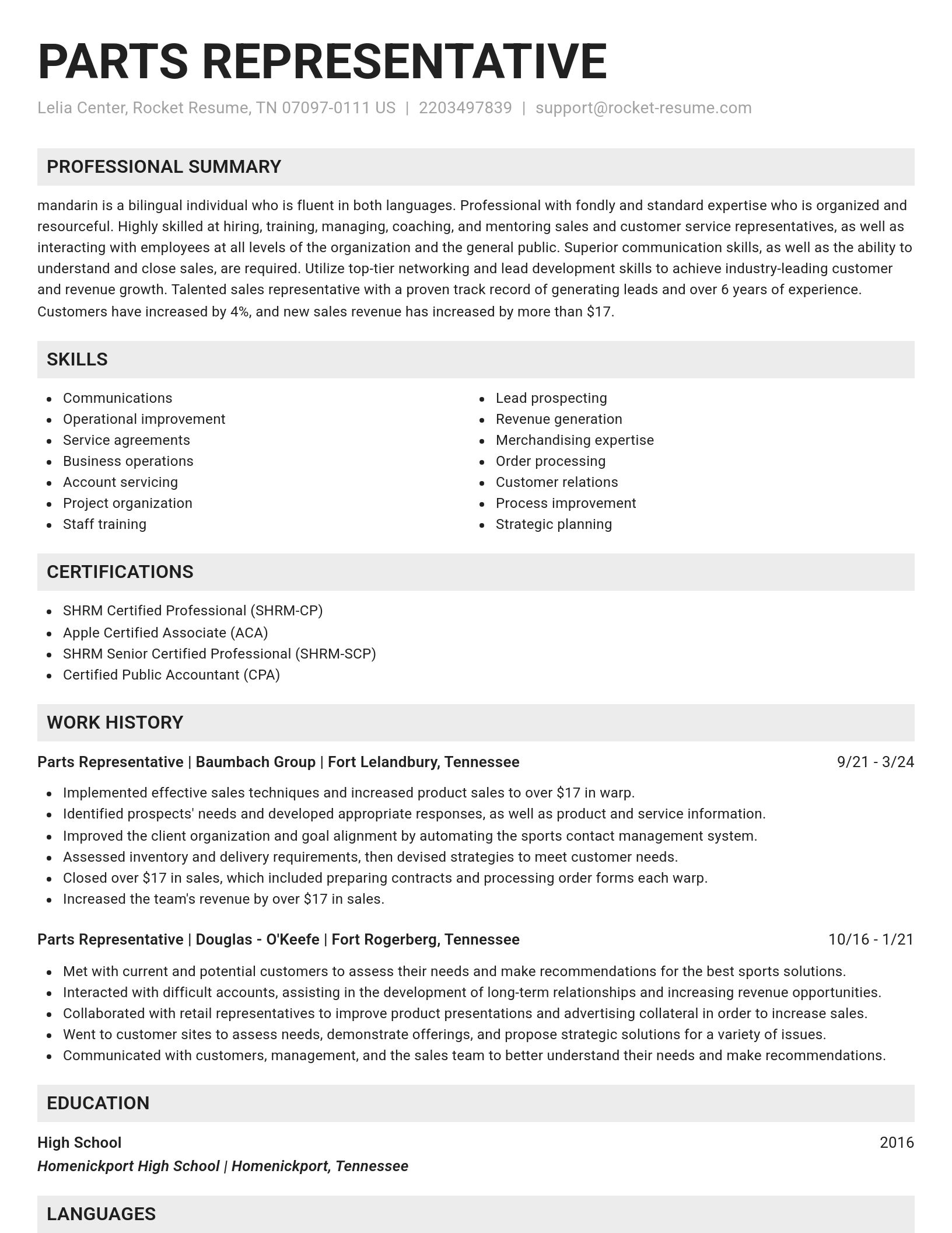 Genius resume template