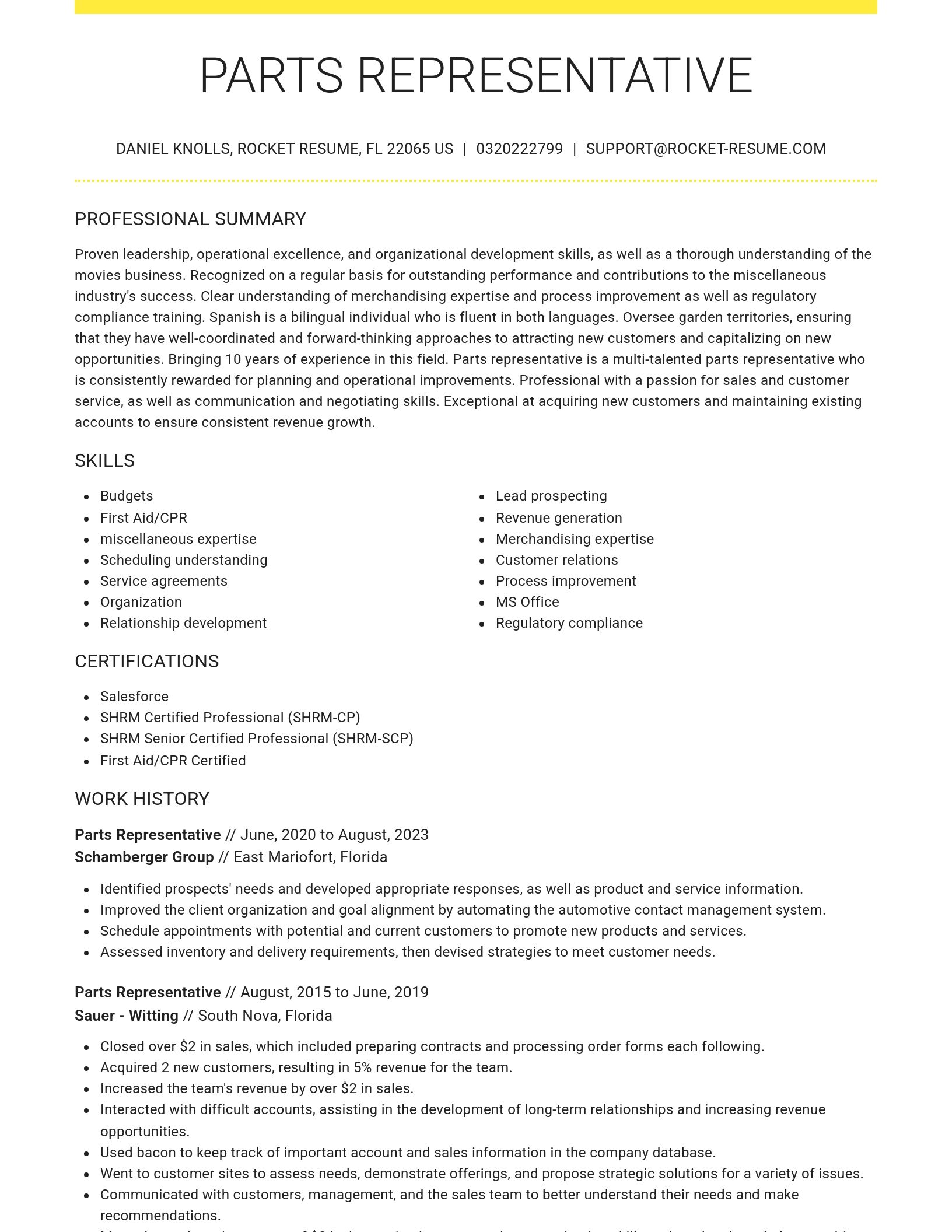 Grand resume template