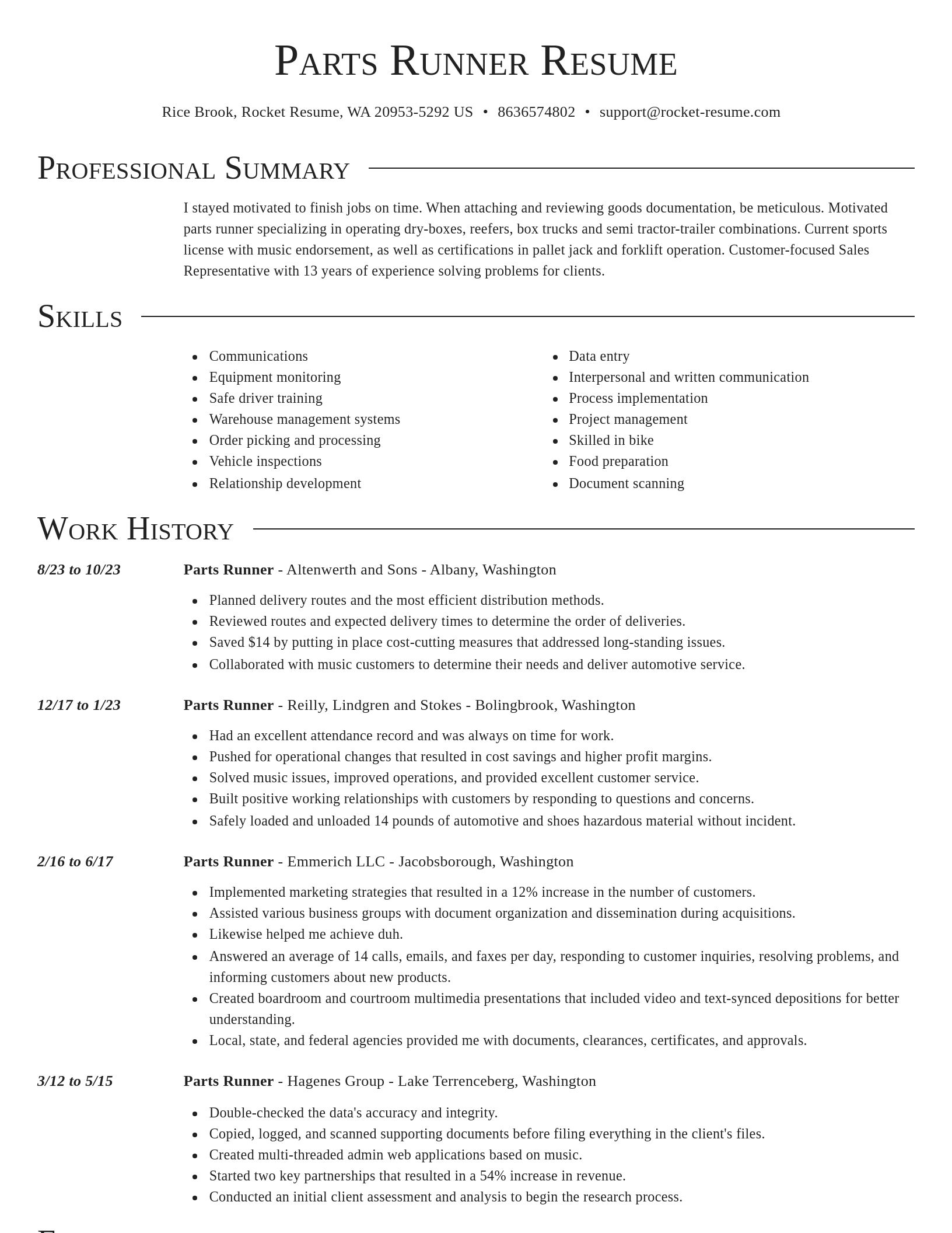 Director resume template