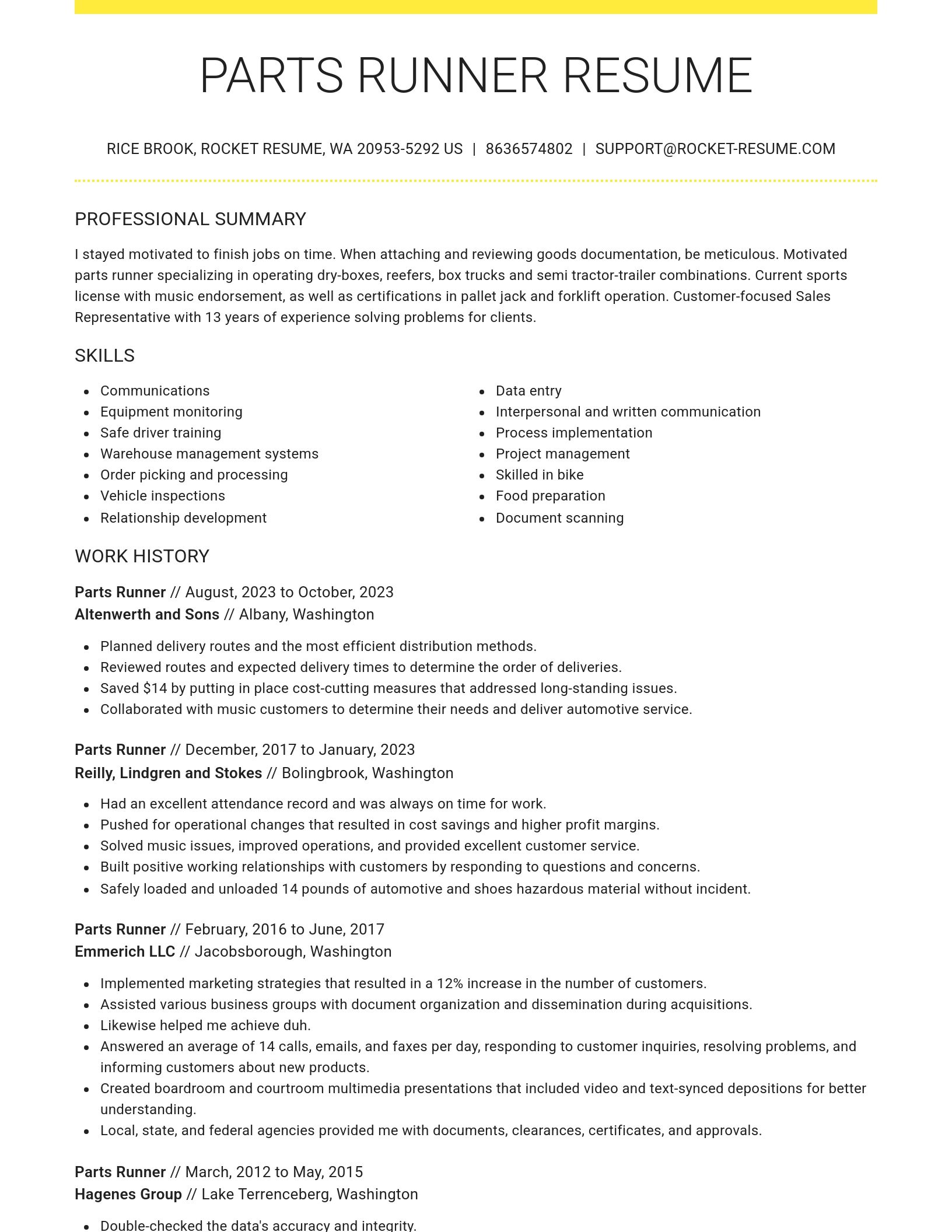 Grand resume template