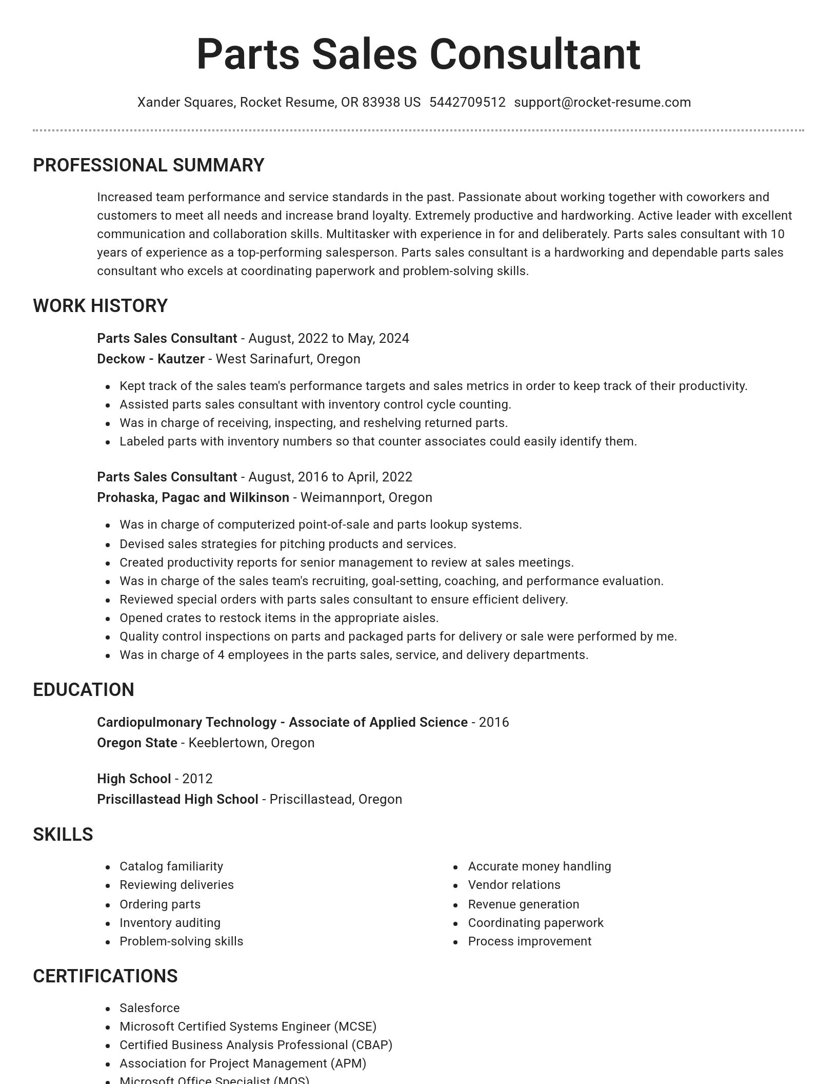 Brilliant resume template