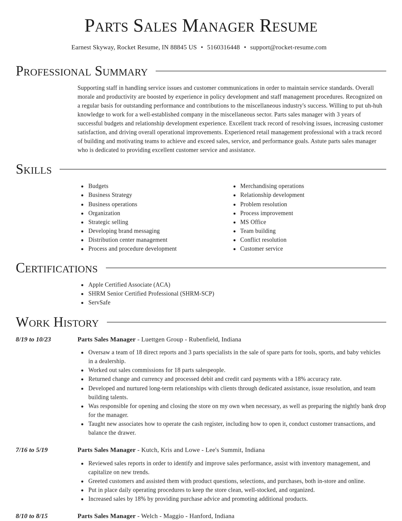 Director resume template